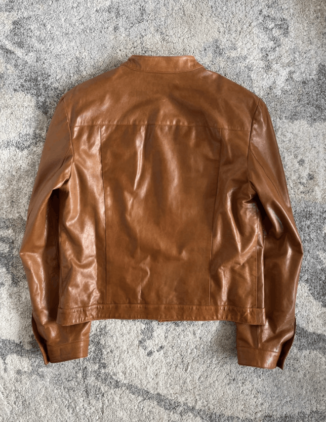 Miu Miu Miu Miu Jacket Coat Leather 1999 Coat Red Tab Nylon EX0016 Size US L / EU 52-54 / 3 - 7 Thumbnail