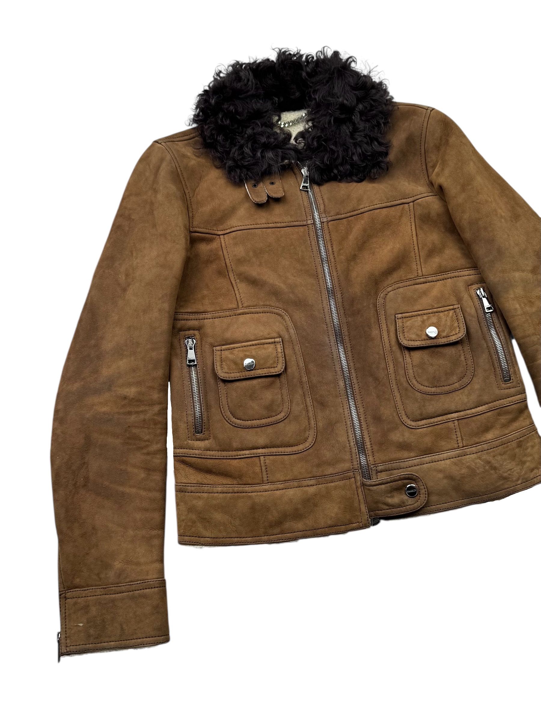 Japanese Brand Cropped Real Sheepskin Jacket From The 90's(V94) Size S / US 4 / IT 40 - 2 Thumbnail