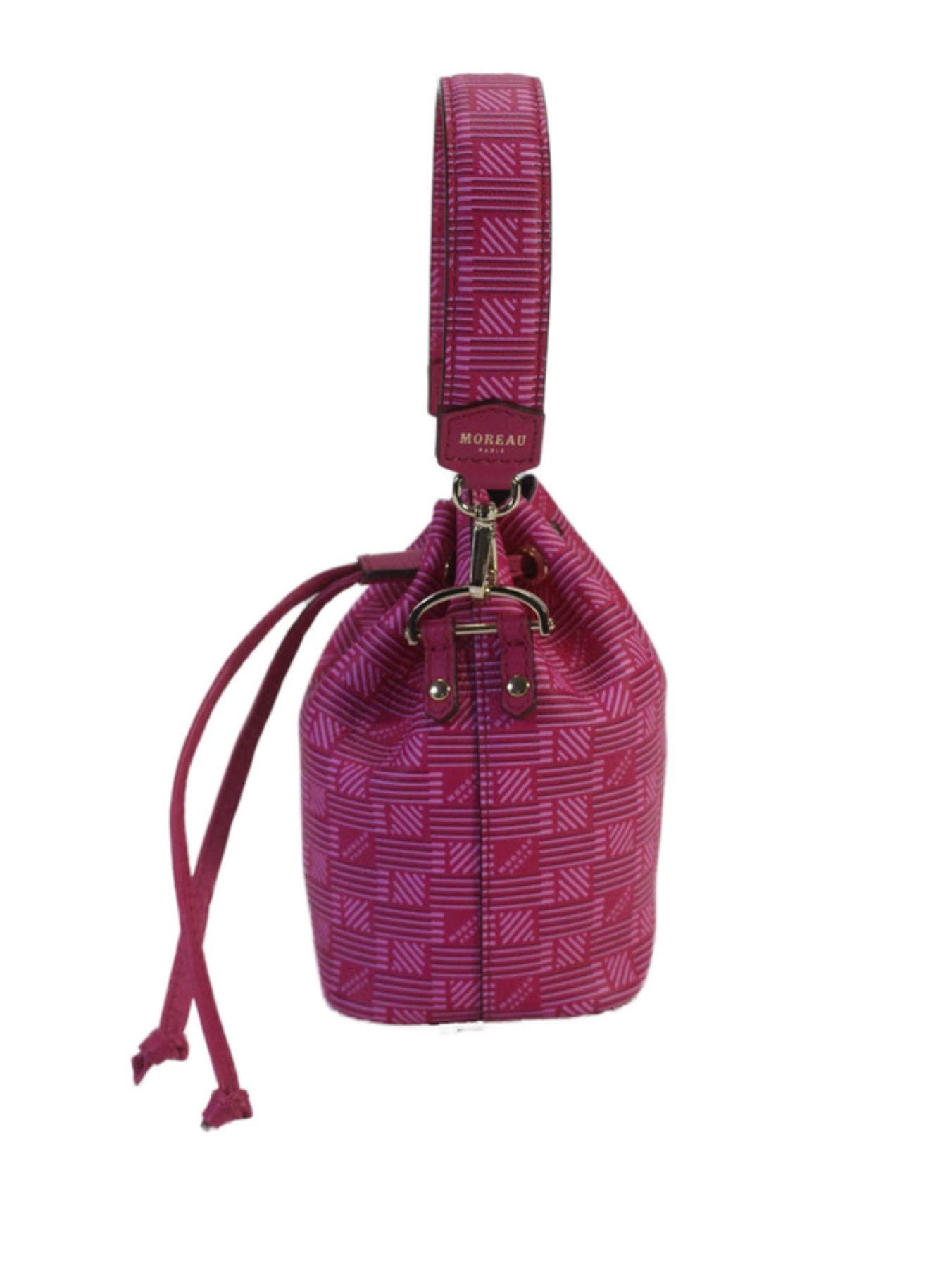 Moreau Paris Moreau Womens Pink Fuschia Printed La Pon Mini Bucket Bag Size ONE SIZE - 3 Thumbnail