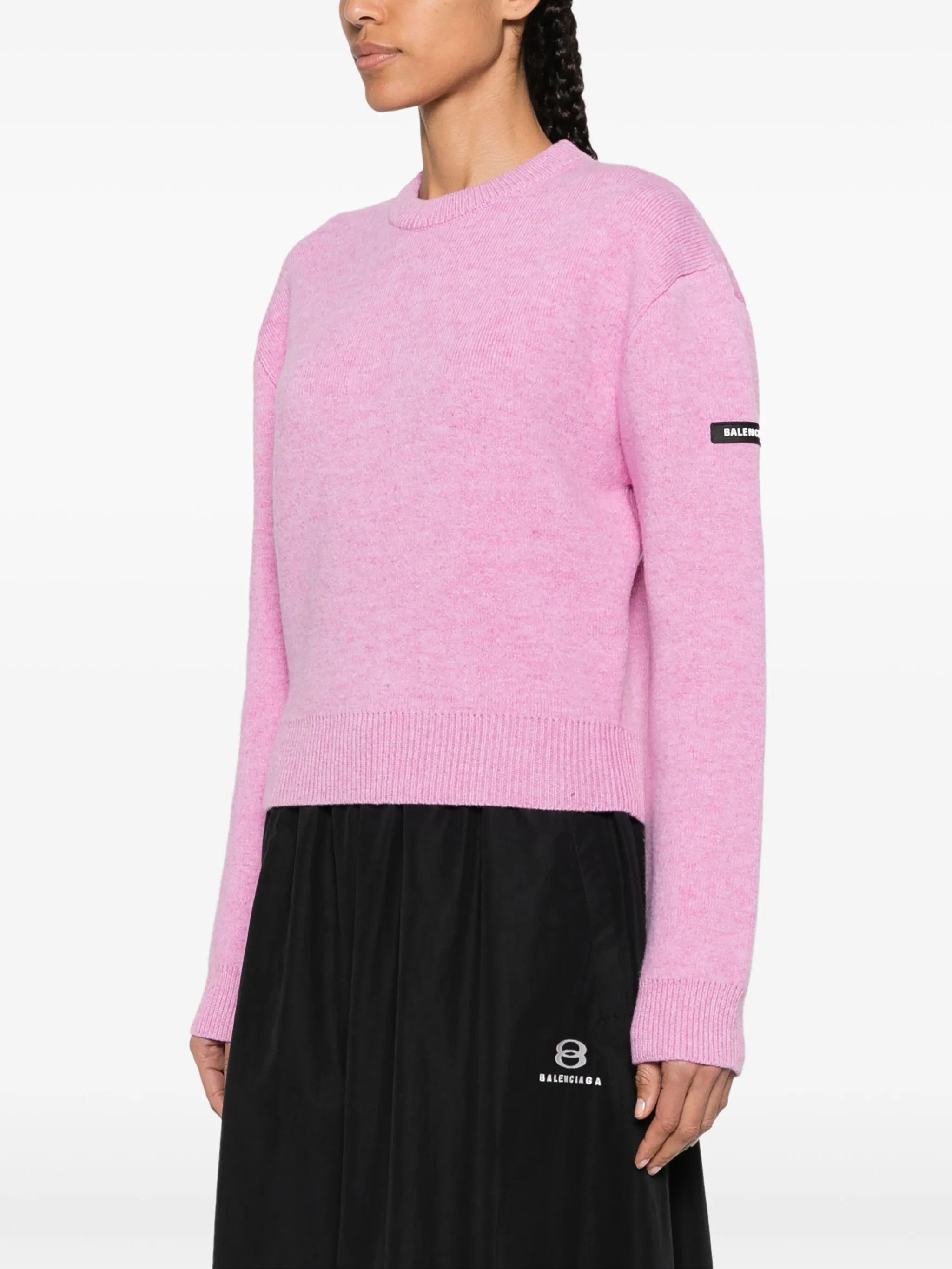 Balenciaga o1y0625 Sweater in Pink Size S / US 4 / IT 40 - 3 Thumbnail