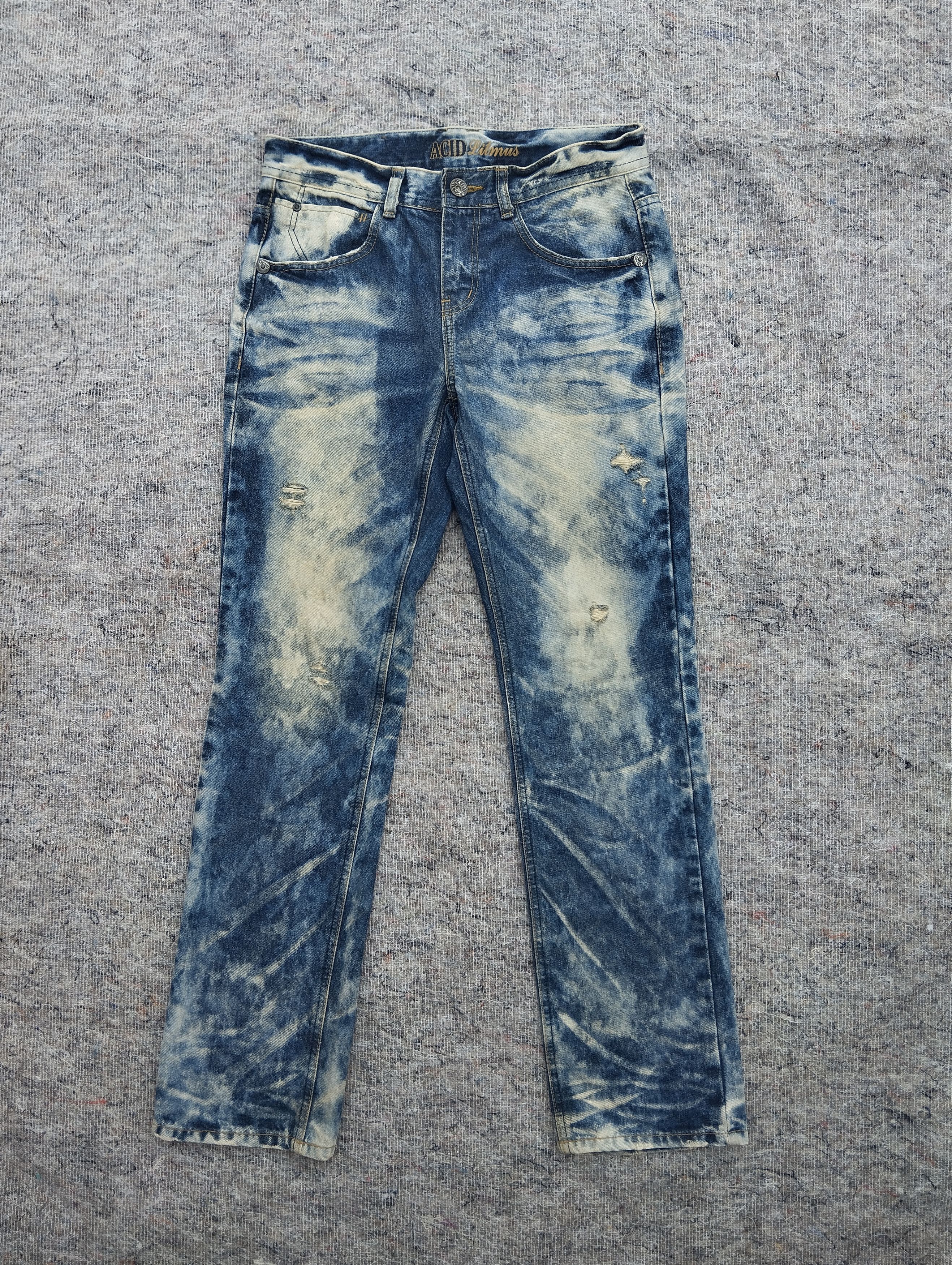 14th Addiction Acid litmus distressed washed jeans Size US 32 / EU 48 - 1 Thumbnail