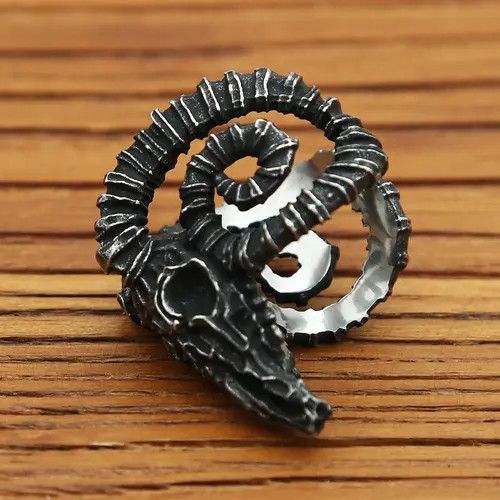 Jewelry Goat Skull Ring Size ONE SIZE - 4 Thumbnail