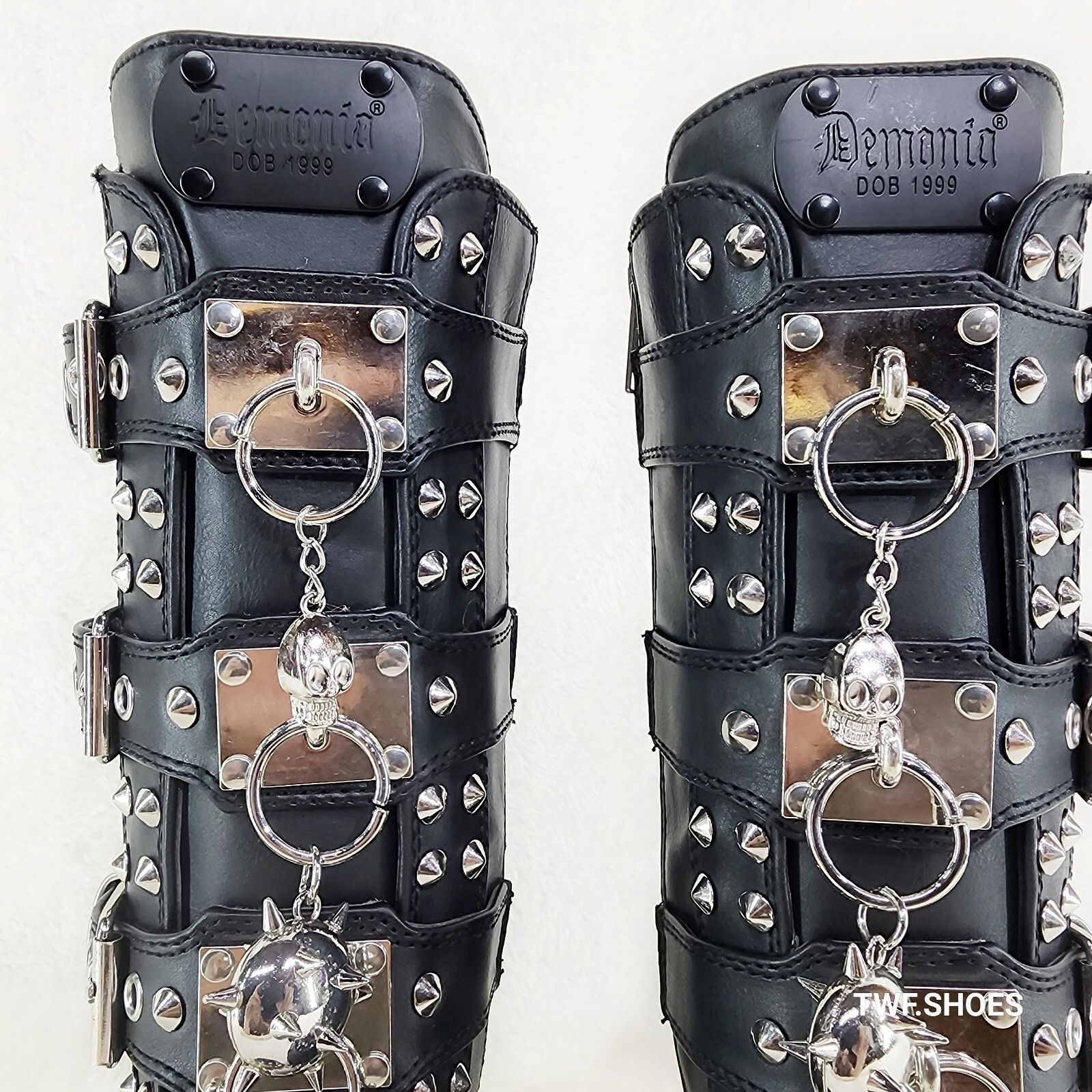 Demonia Cult DEMONIA Charade 118 Mace Charms Platform Chunky Heel Goth Mi Size US 10 / IT 40 - 7 Thumbnail
