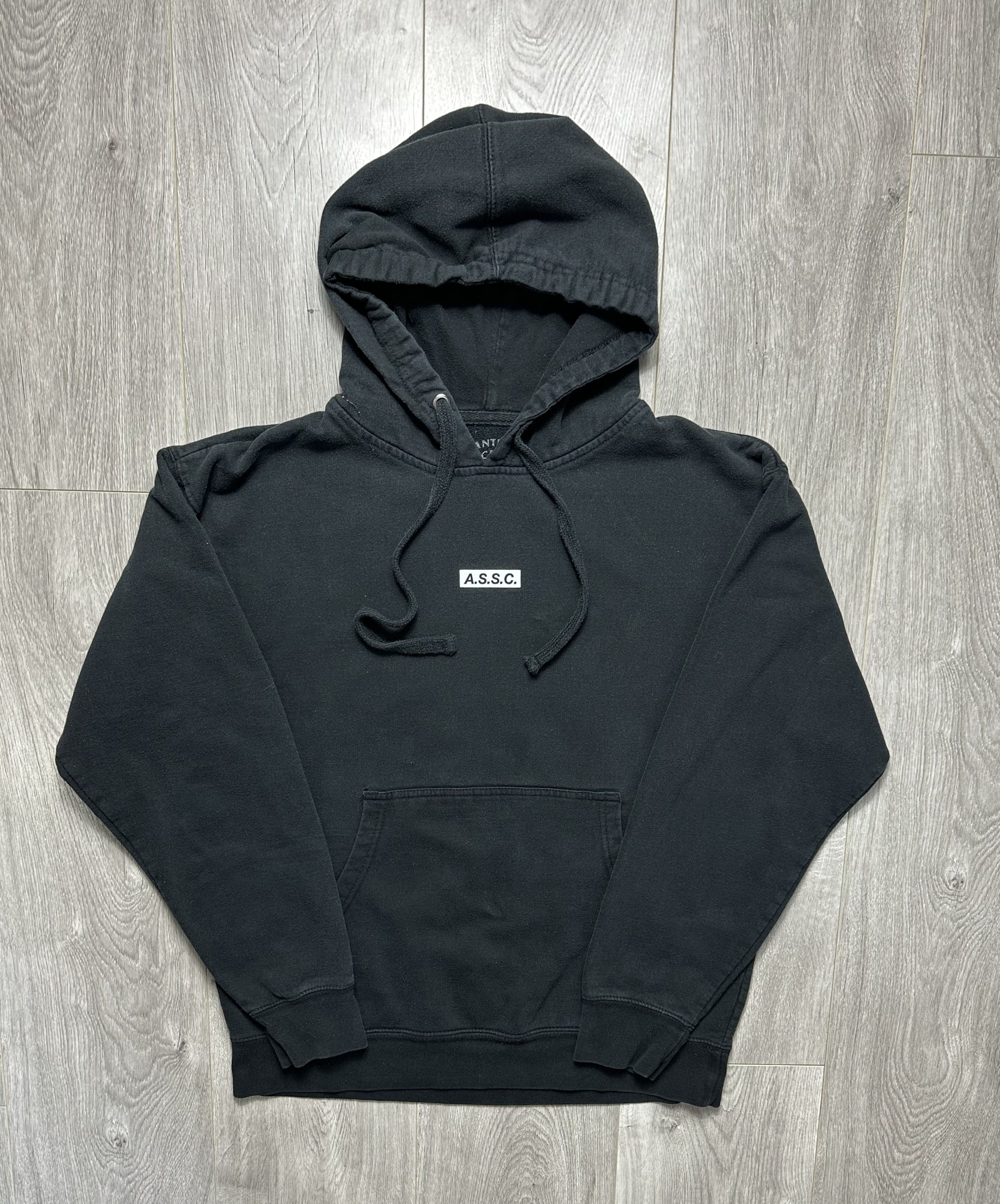 Anti Social Social Club ASSC Box Logo Hoodie Black / White Spellout Size US M / EU 48-50 / 2 - 2 Thumbnail