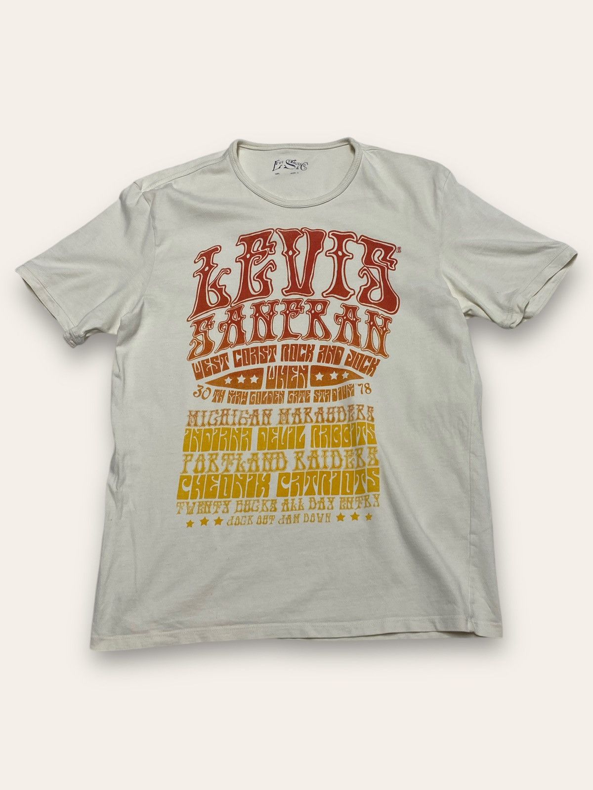 Levi's Vintage LEVIS San Fran Rock and Jock Tee Shirt Punk Grunge Size US M / EU 48-50 / 2 - 1 Thumbnail