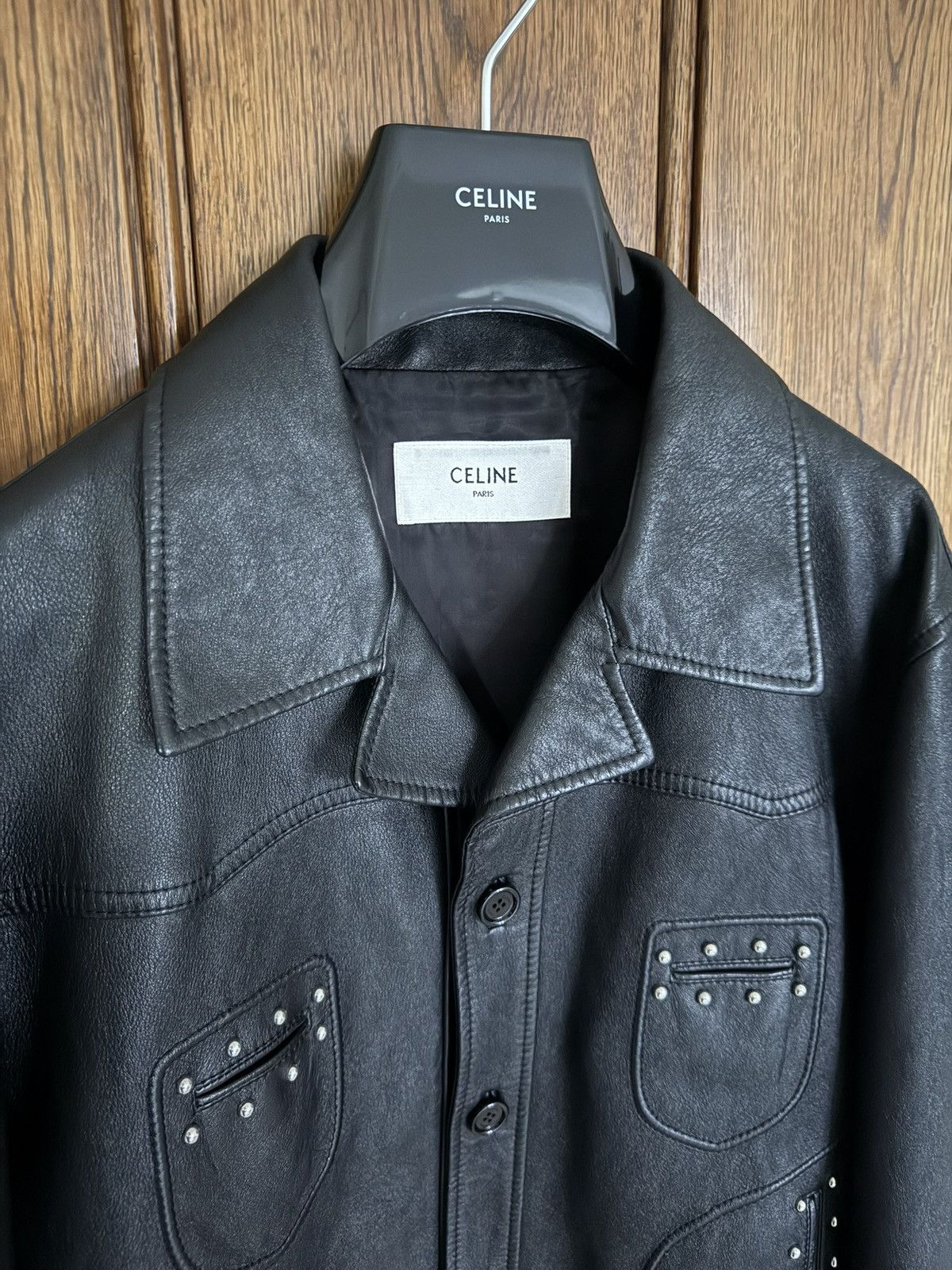 Celine FW20 Celine Hedi Slimane studded leather jacket 54 blouson Size US L / EU 52-54 / 3 - 13 Thumbnail
