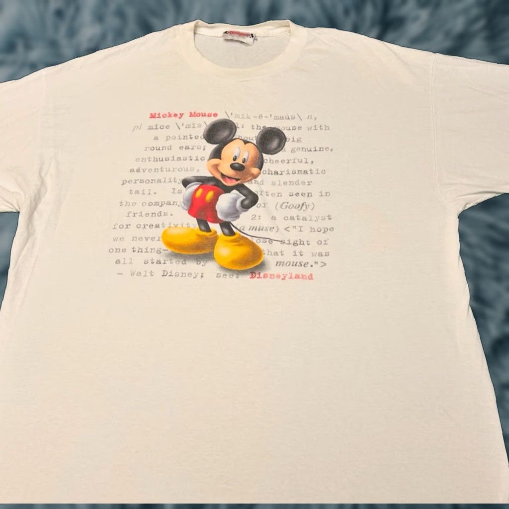 Disney VINTAGE Disney Mickey Mouse Cartoon Disneyland VTG Shirt Mens 3XL White Short Sleeve 90s Size US XXL / EU 58 / 5 - 1 Thumbnail