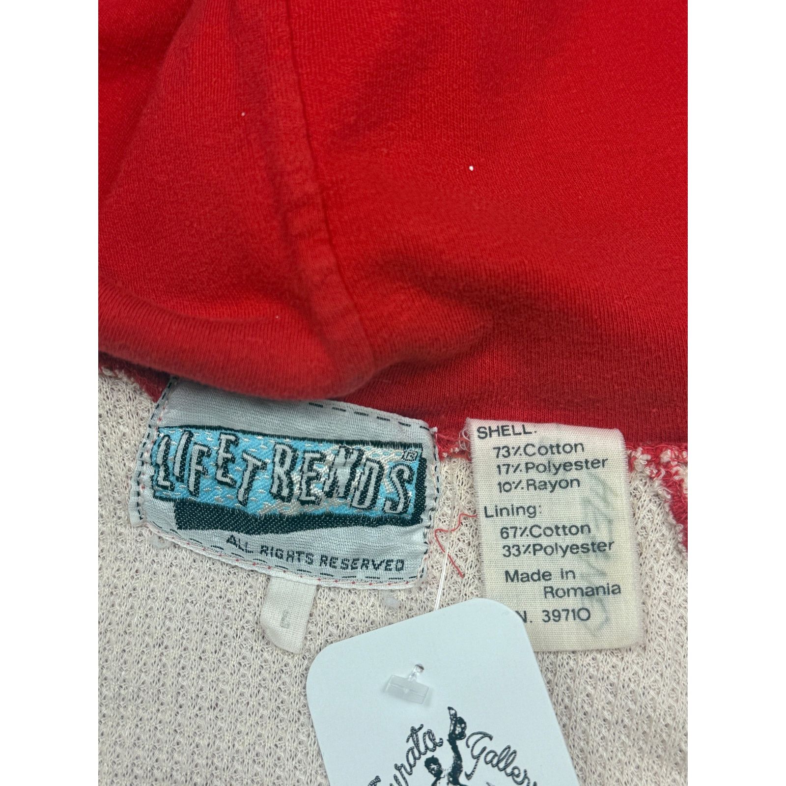 Vintage Vintage 80s Lifetrends Thermal Lined Blank Full Zip L Red Size US L / EU 52-54 / 3 - 3 Thumbnail