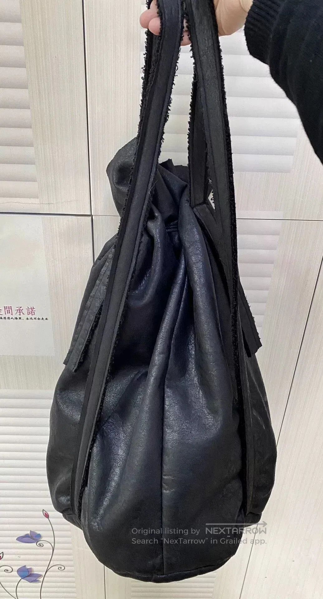 Other Dark Monk Distressed Sheepskin Sack Bag. Size ONE SIZE - 2 Thumbnail