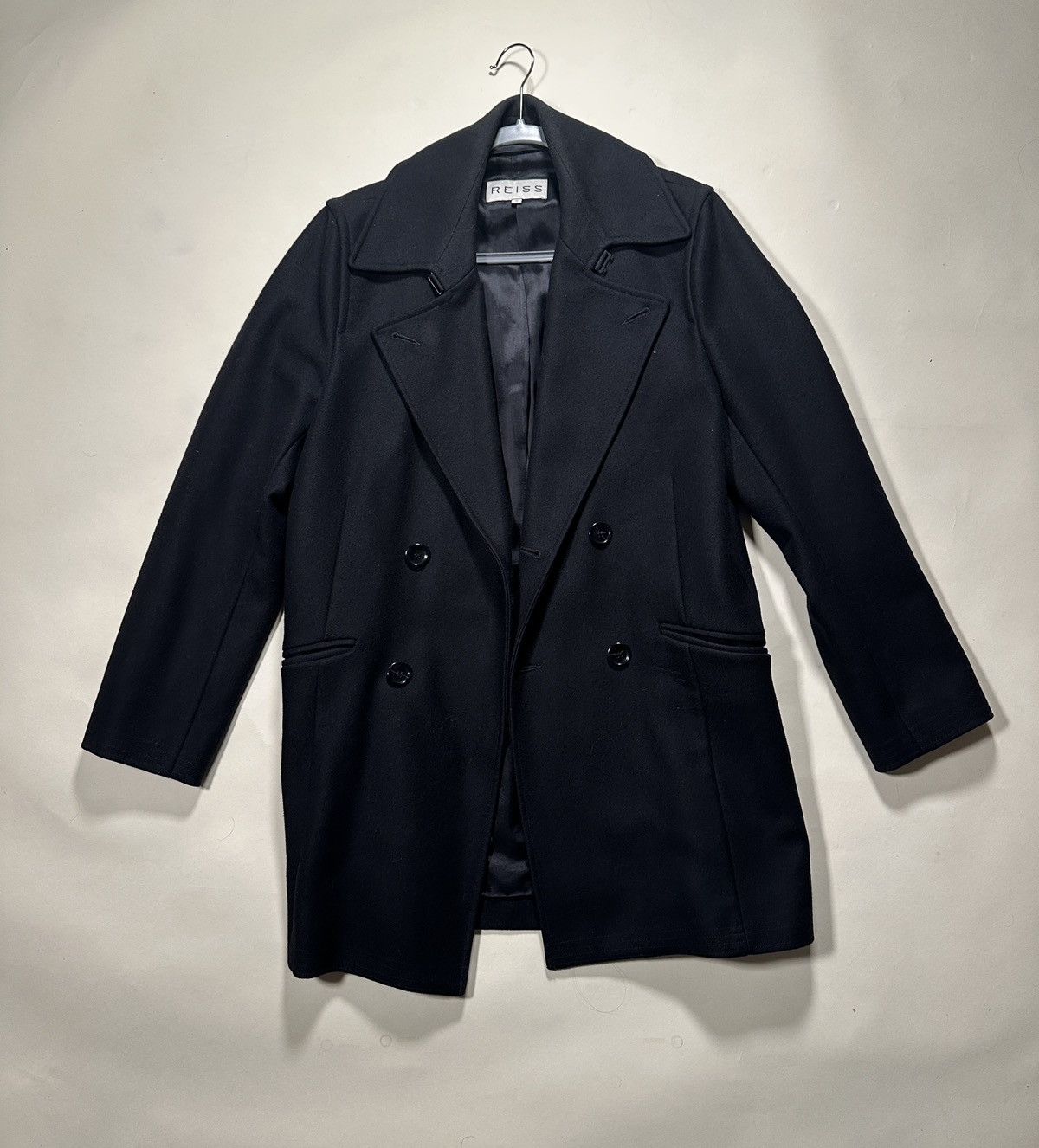 Reiss Black Peacoat Size US M / EU 48-50 / 2 - 3 Thumbnail