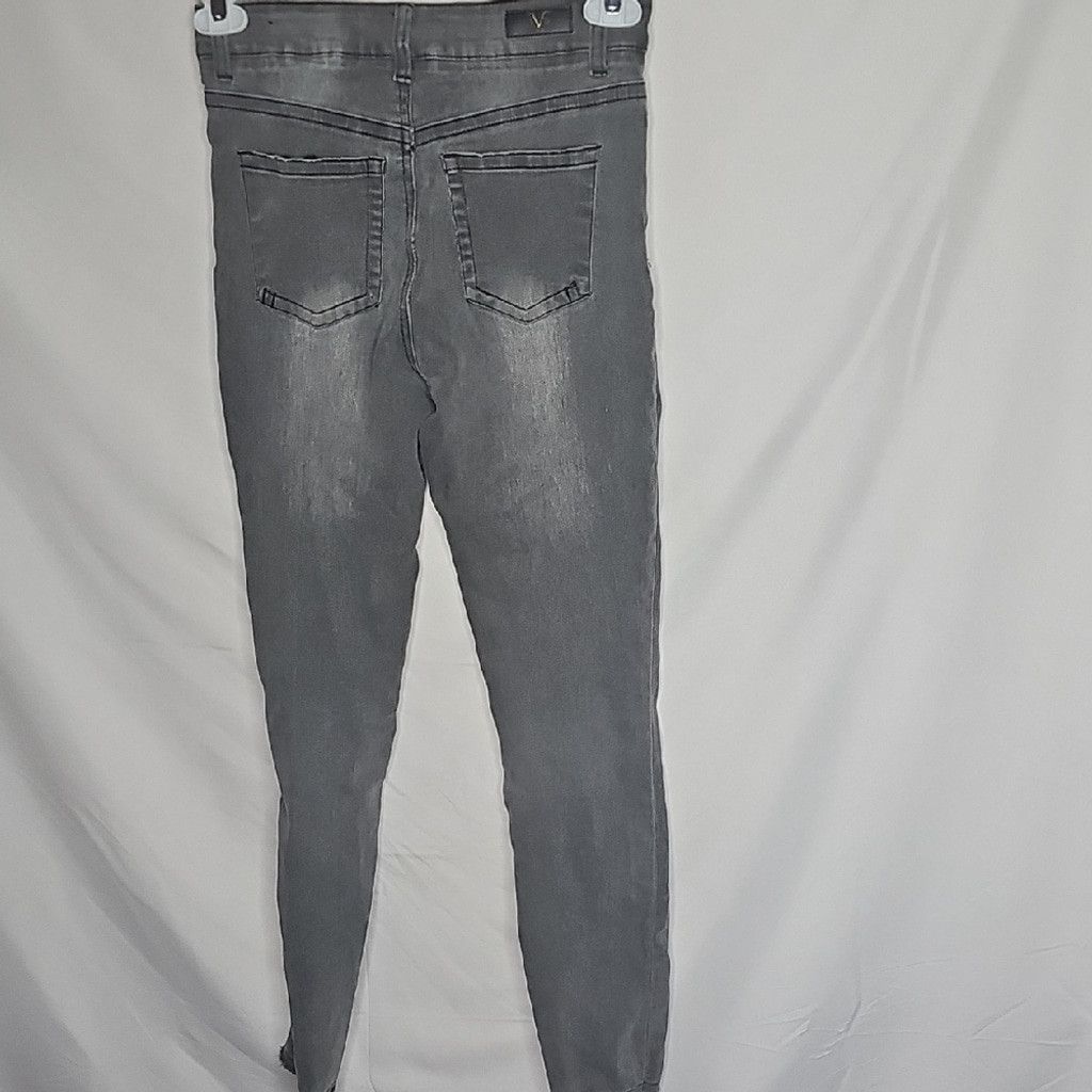 Versace Versace Gray Distressed Pull On Skinny Jeans Sz 27 Size 27" / US 4 / IT 40 - 7 Thumbnail
