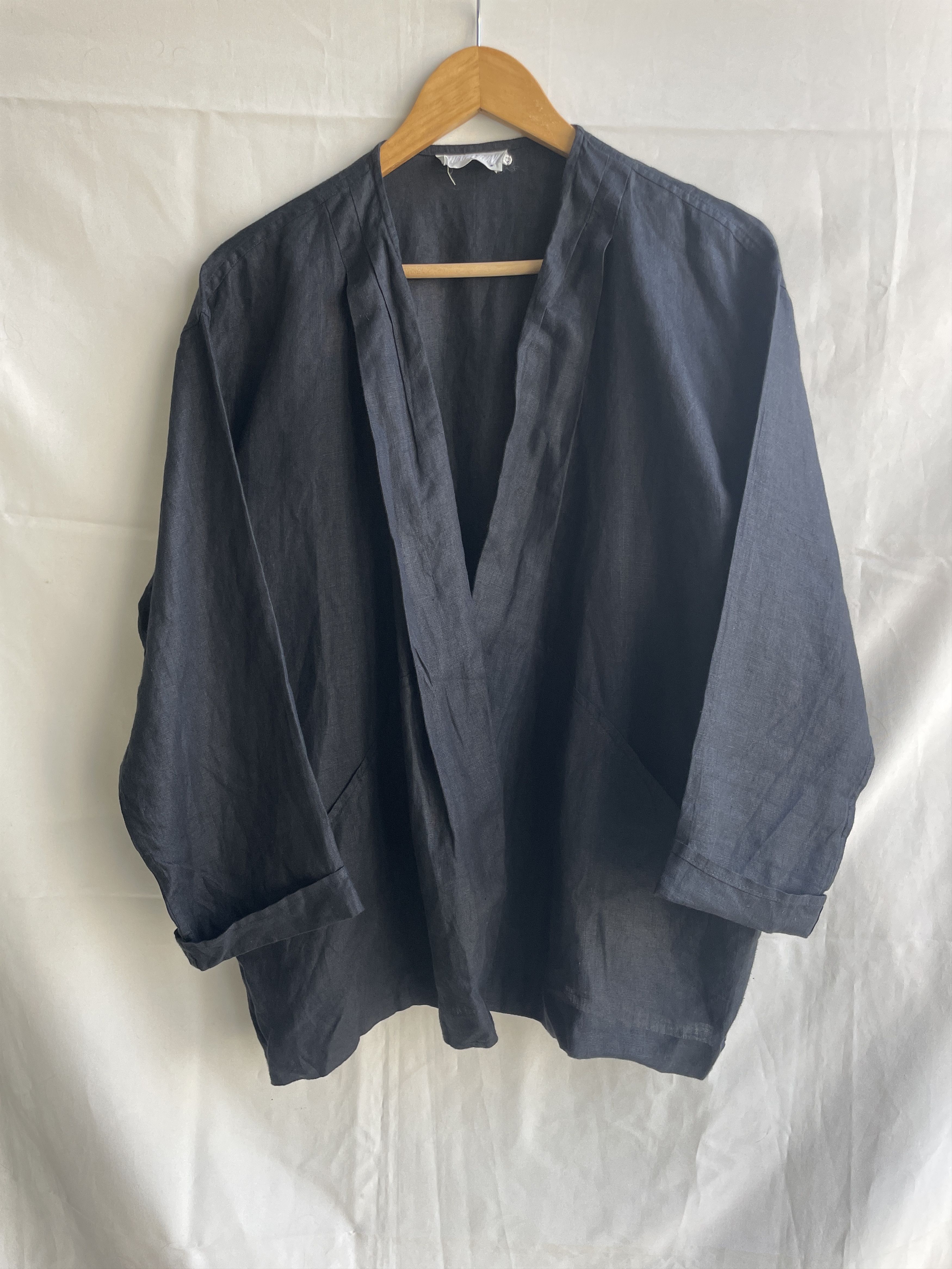 Chiara Boni Chiara Boni Linen Open Front Kimono Cardigan Size IT 42 Size M / US 6-8 / IT 42-44 - 1 Thumbnail