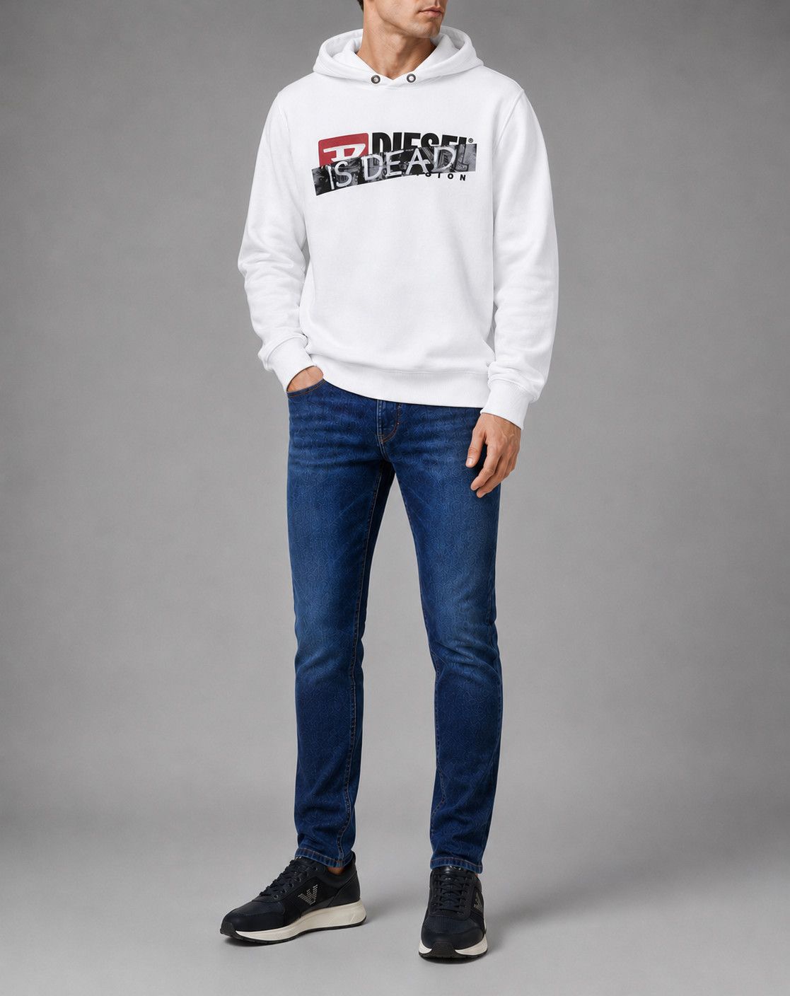 Diesel Diesel Hate Couture Division "Is Dead" Hoodie Mens White Size US L / EU 52-54 / 3 - 2 Thumbnail