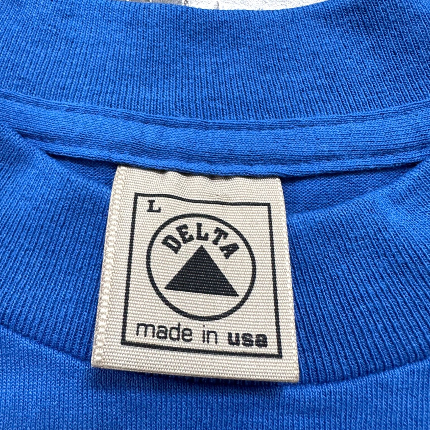 Delta VINTAGE Delta Alabama T Shirt Band Rock Travel USA Blue Short Sleeve Crew Neck Men L Size US L / EU 52-54 / 3 - 2 Thumbnail