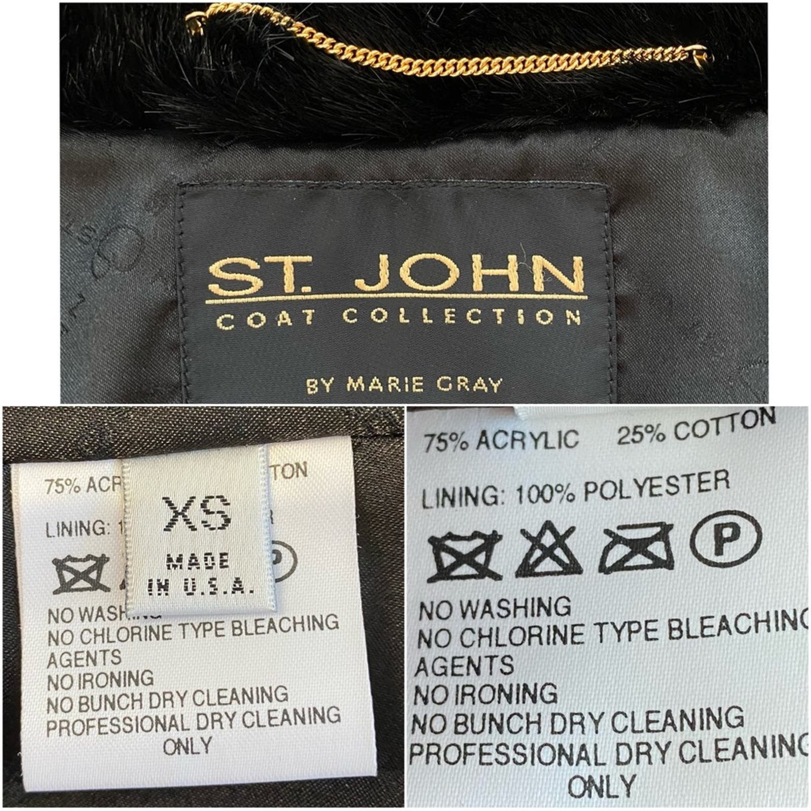 St. John Couture St. John Collection by Marie Gray Faux Fur Jacket Vest XS Size XS / US 0-2 / IT 36-38 - 16 Preview