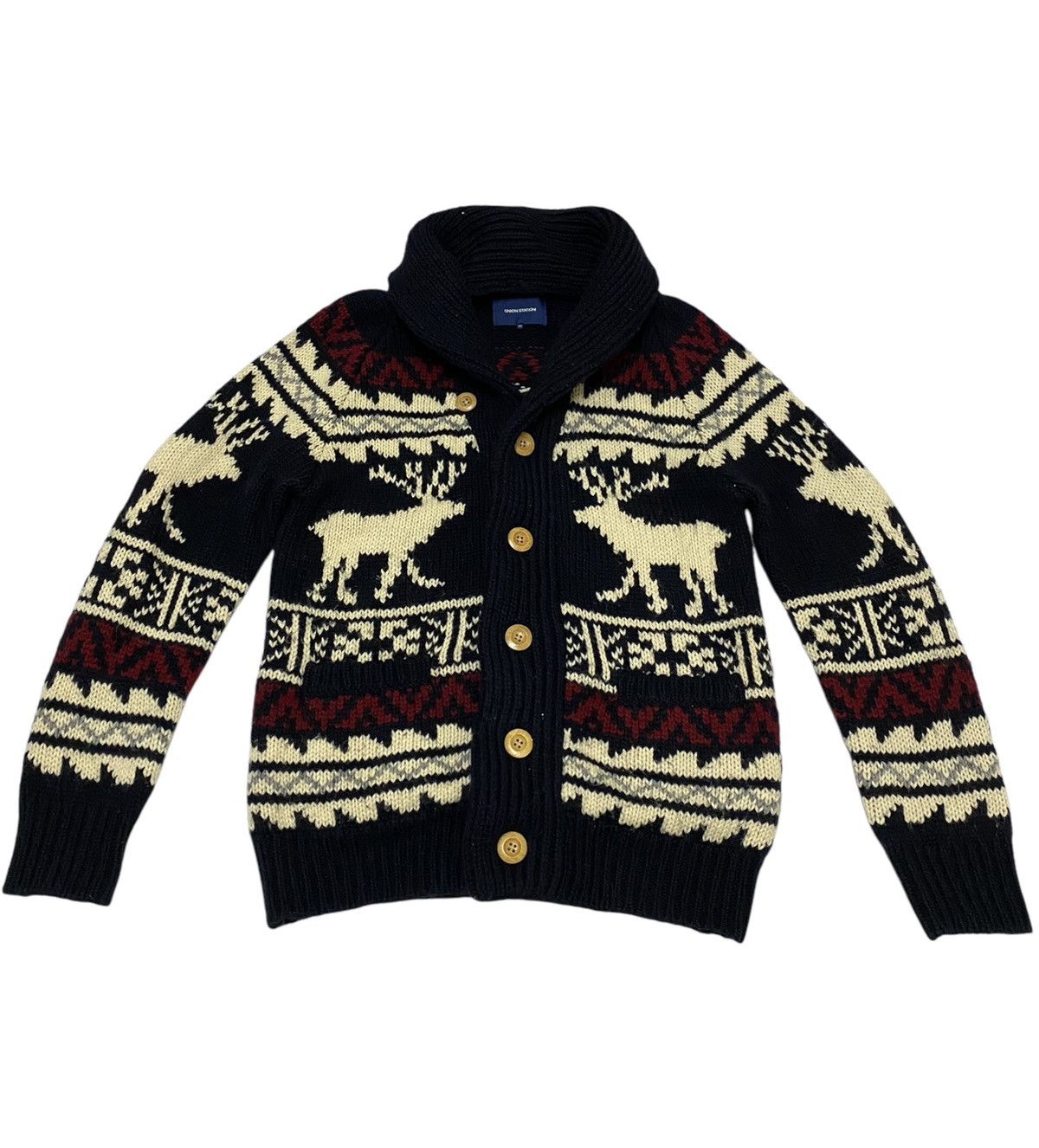 Union LA Union Station Navajo Motive Shawl Collar Cardigan Knit (C4) Size US S / EU 44-46 / 1 - 3 Thumbnail