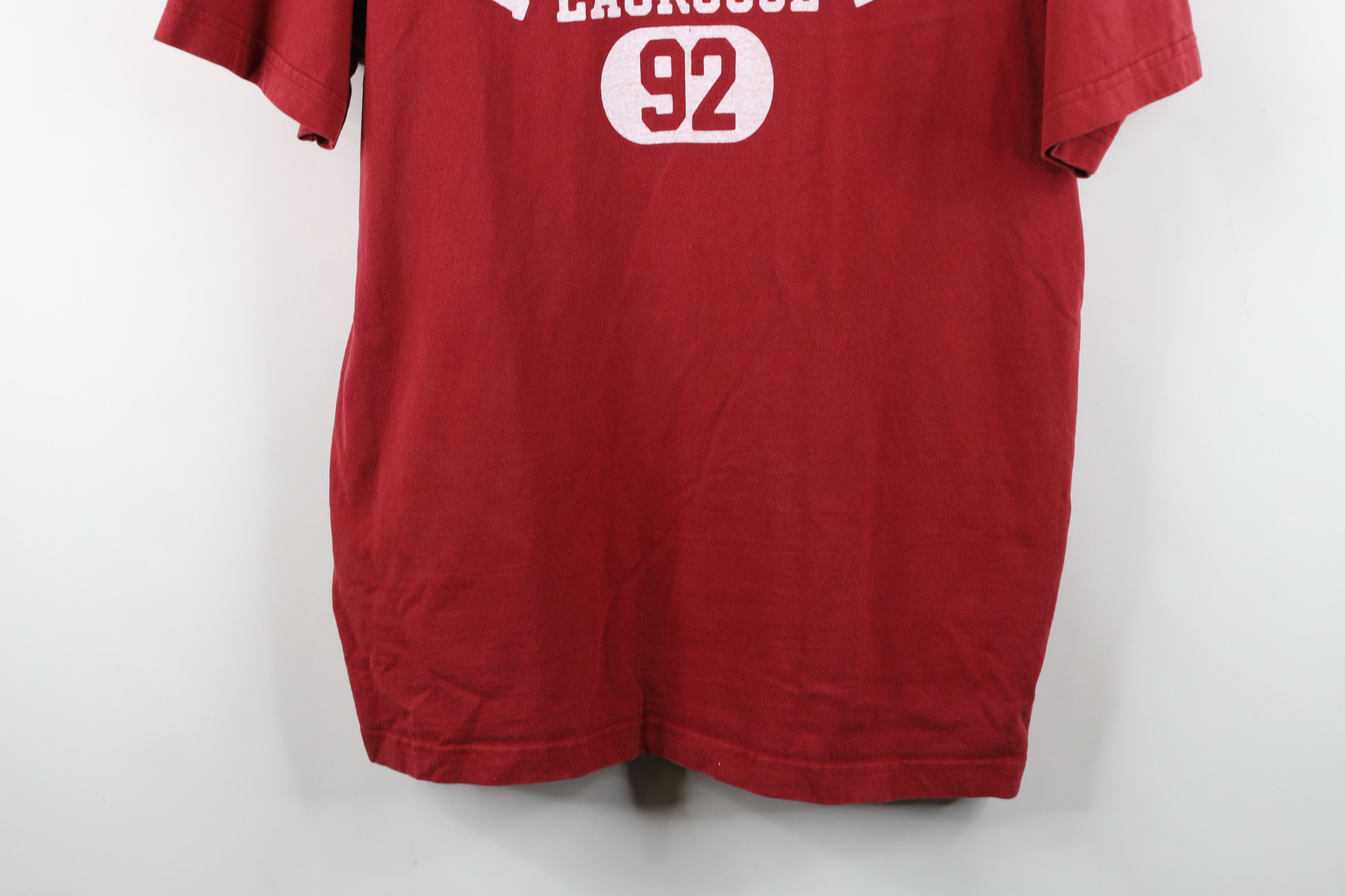 Abercrombie & Fitch Vintage 90s Y2K Abercrombie & Fitch Lacrosse T-Shirt Red Size US L / EU 52-54 / 3 - 3 Thumbnail