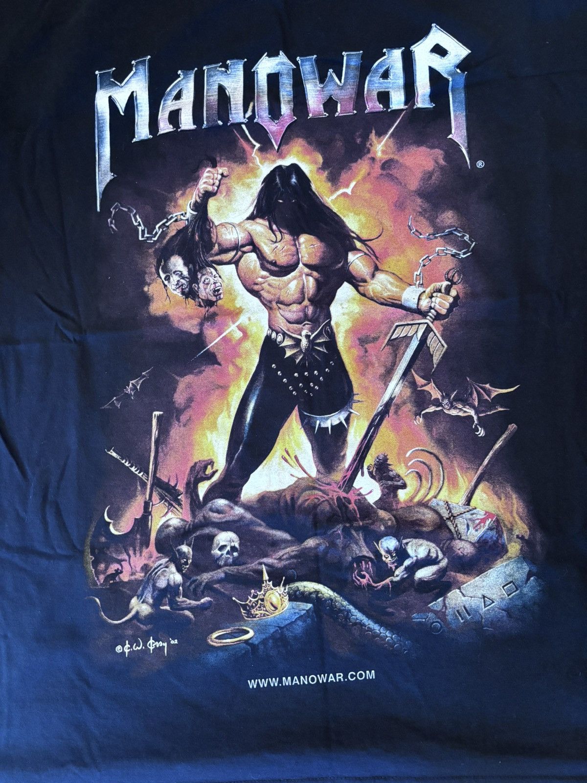 Band Tees vintage MANOWAR 2002 tour shirt Size US XL / EU 56 / 4 - 1 Thumbnail