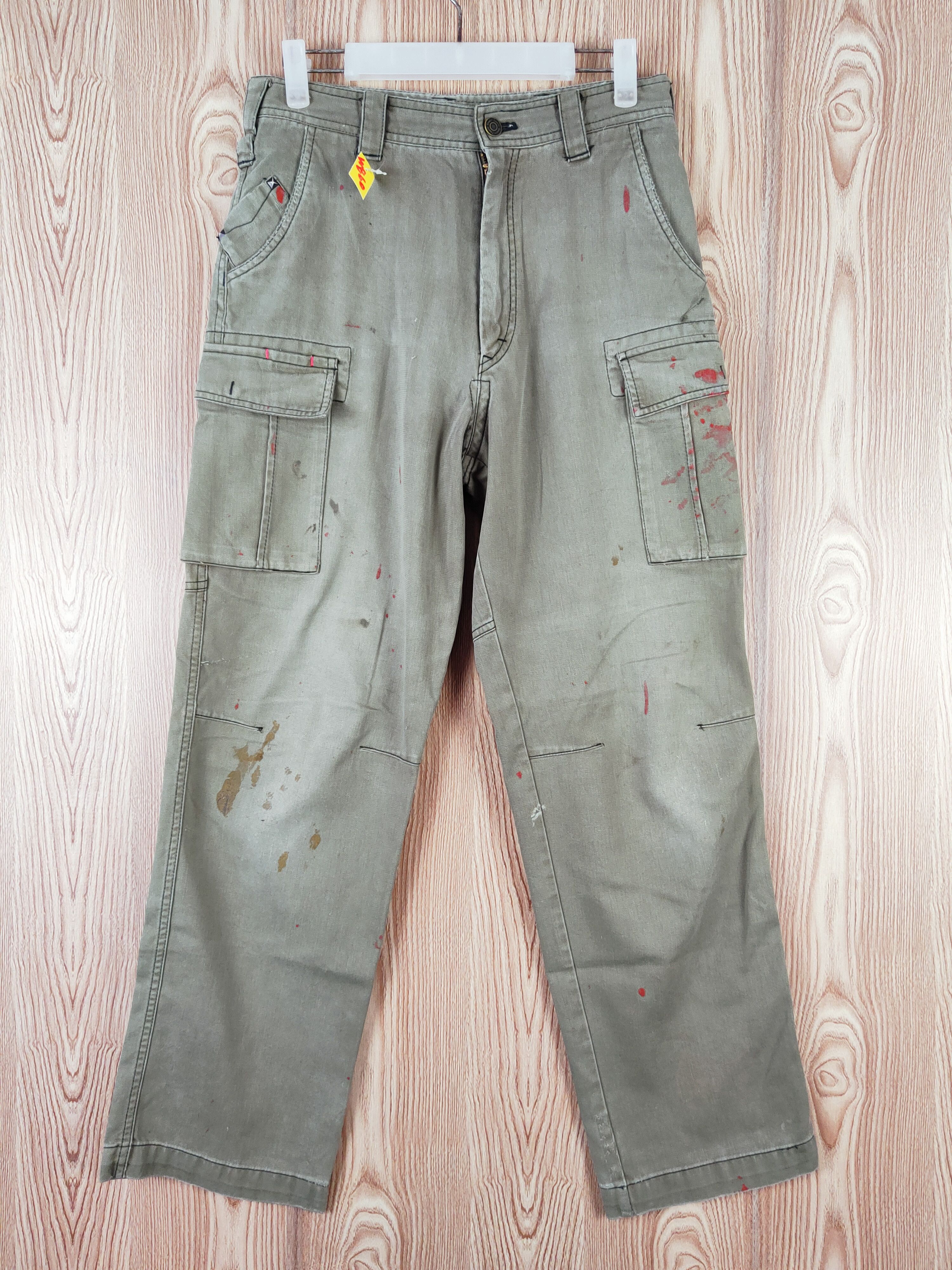 Japanese Brand Jawin Green Faded Multipocket Tactical Cargo Pants #W860 Size US 30 / EU 46 - 1 Thumbnail
