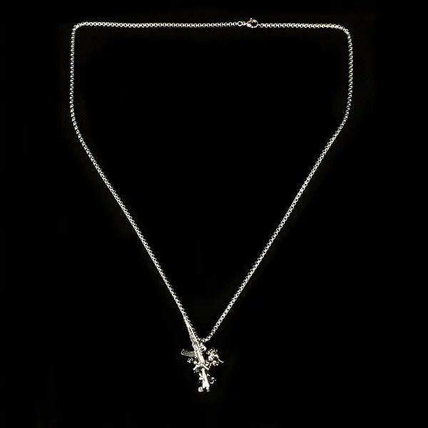 VIBE Angel Necklace Punk Y2K Chain Size ONE SIZE - 4 Thumbnail