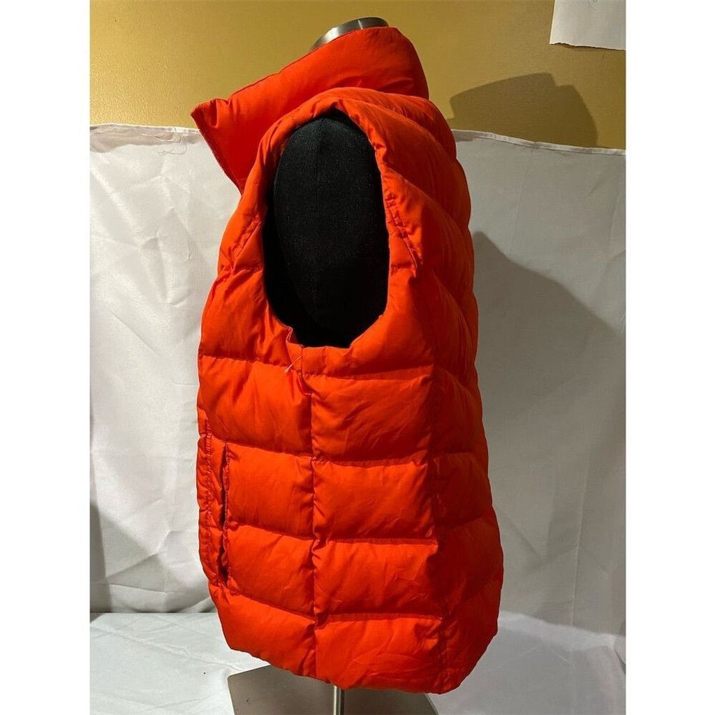 Lands' End Lands' End Women's Puffer Vest Size L Orange Winter Zip Up Size L / US 10 / IT 46 - 2 Thumbnail