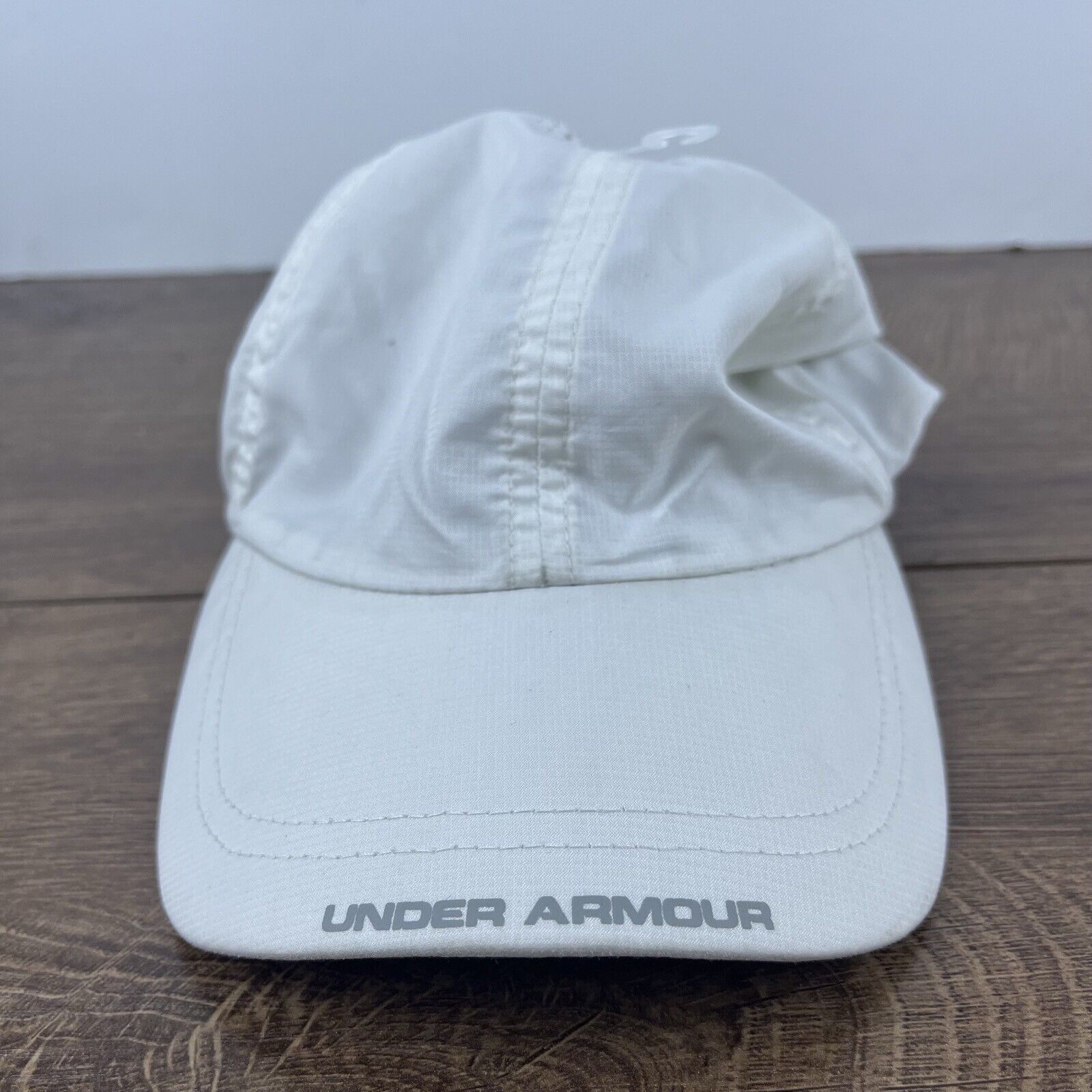 Under Armour Under Armour White Hat Running Hat White Adjustable Hat Whit Size ONE SIZE - 4 Thumbnail