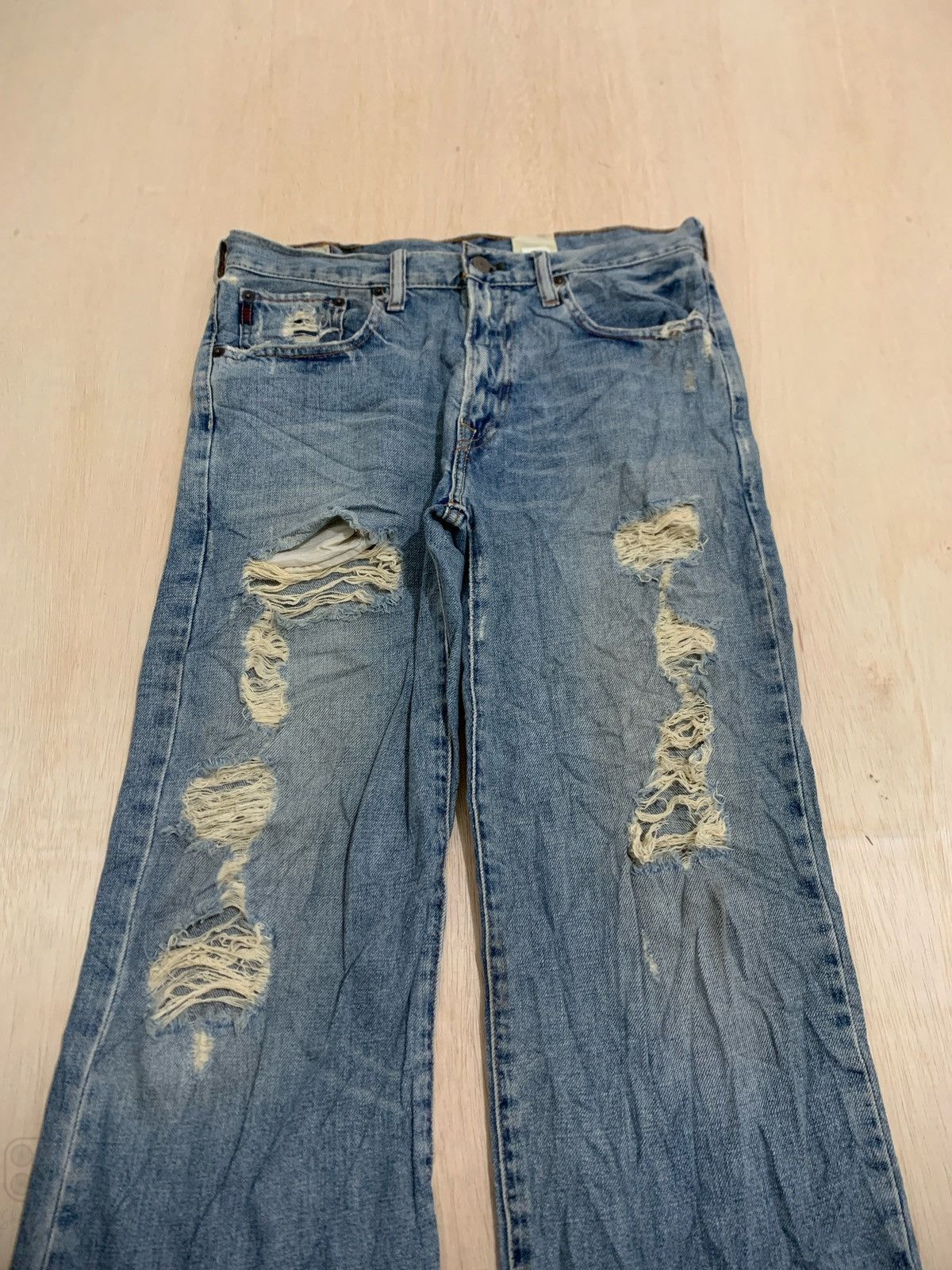 Hysteric Glamour × Japanese Brand Distressed Denim Abercrombie Bootcut Jeans Size US 32 / EU 48 - 3 Thumbnail