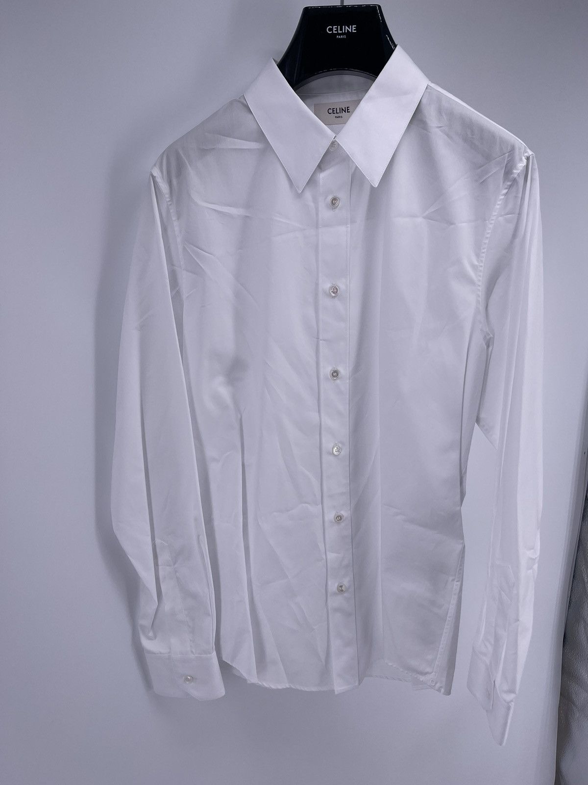 image of Celine Classic White Shirt, Men's (Size Small)