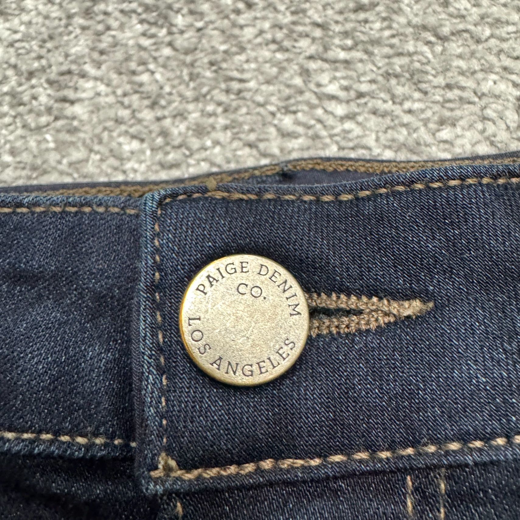 Paige Paige Skyline Jeans Womens 27 Skinny Denim Black Dark Wash Mid Rise 5-Pocket Stretch Size 26" / US 2 / IT 38 - 3 Thumbnail