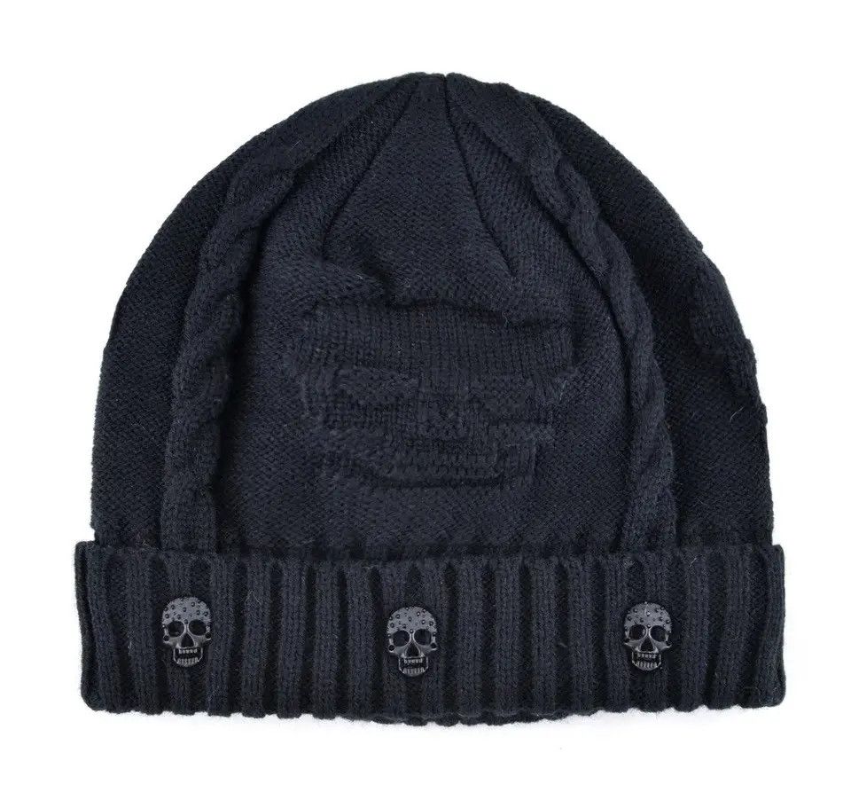 Japanese Brand Hip-hop Skull Pattern Beanie Size ONE SIZE - 5 Thumbnail