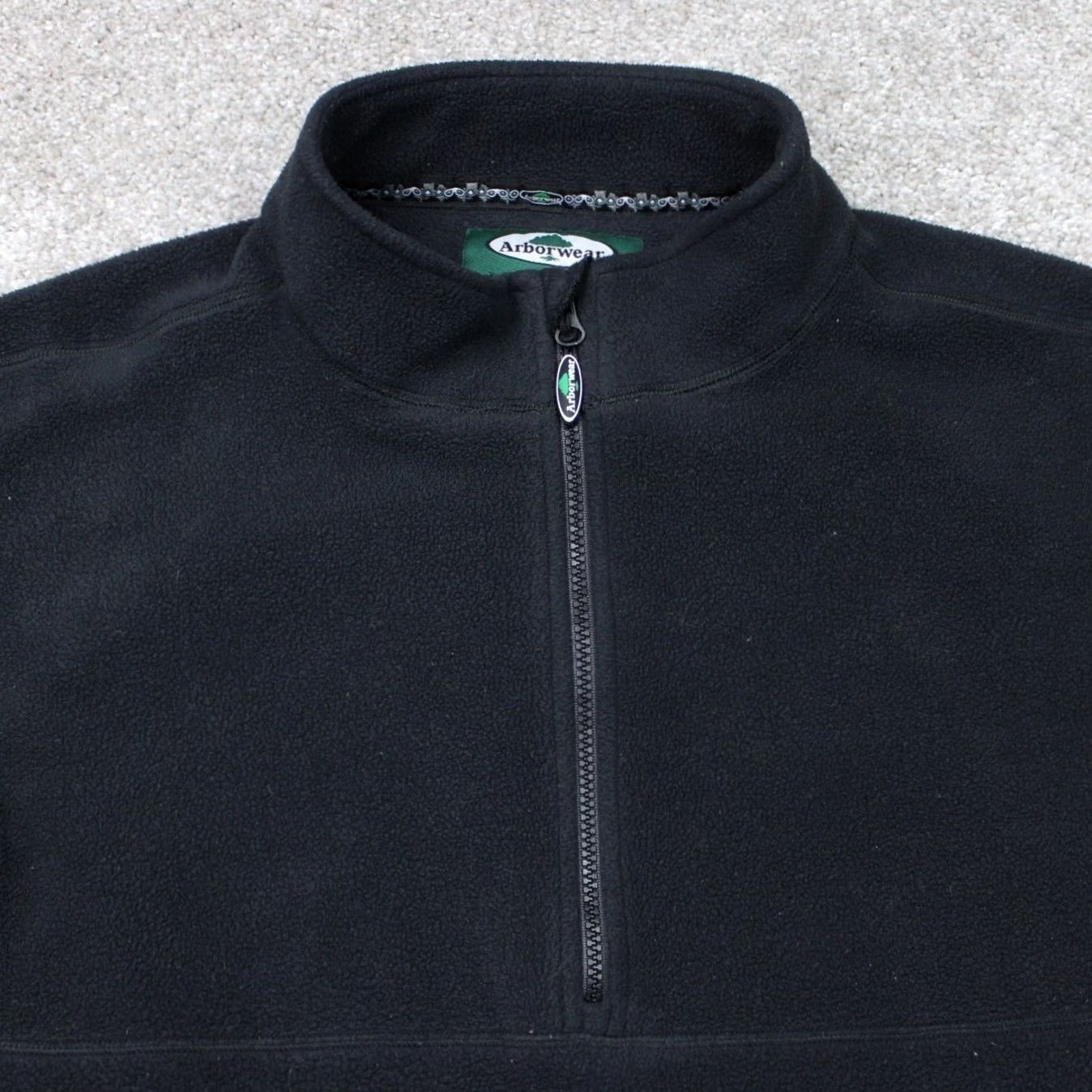 Vintage Arborwear Sweatshirt Mens XL Black 1/4 Zip Fleece Zip Pockets Polyester Pullover Size US XL / EU 56 / 4 - 3 Thumbnail