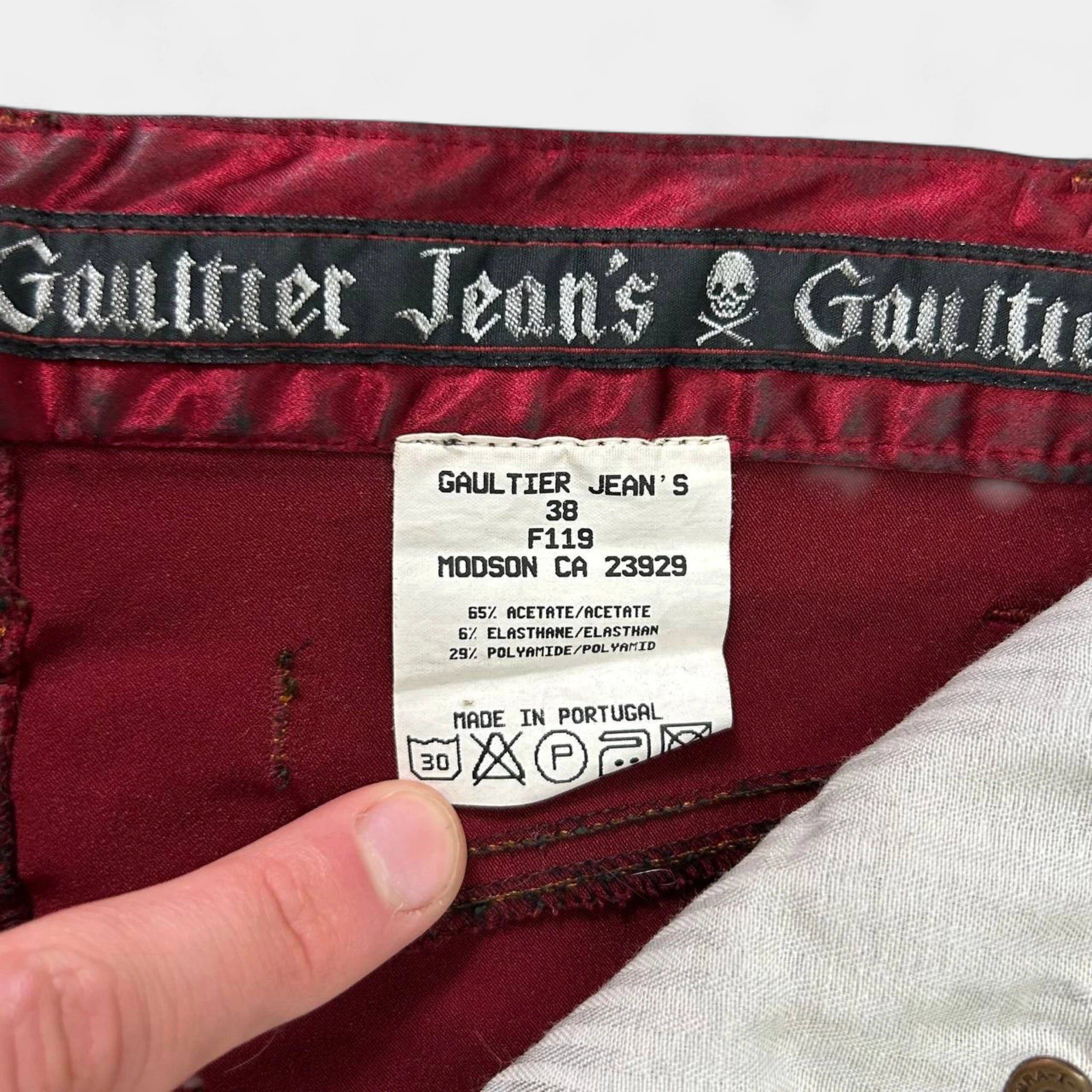 Jean Paul Gaultier Jean Paul Gaultier 90's Red Satin Nylon Pants Size 28" / US 6 / IT 42 - 4 Thumbnail