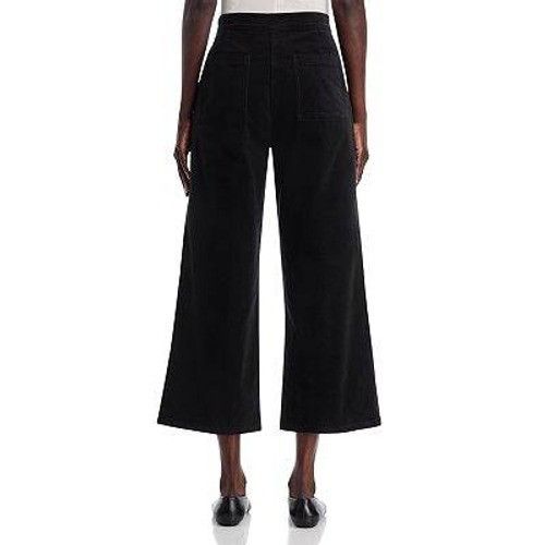 Eileen Fisher Eileen Fisher Velveteen Wide Leg Ankle Pants Women L Black C Size 36" / US 14 / IT 50 - 18 Thumbnail