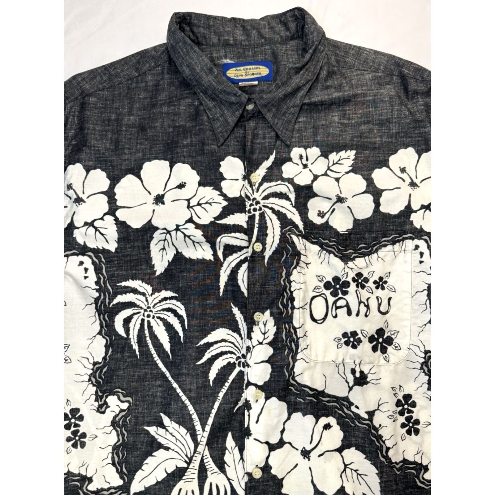 Reyn Spooner VINTAGE Reyn Spooner Hawaiian Shirt Oahu Black Cotton XXL Men Size US XXL / EU 58 / 5 - 2 Thumbnail