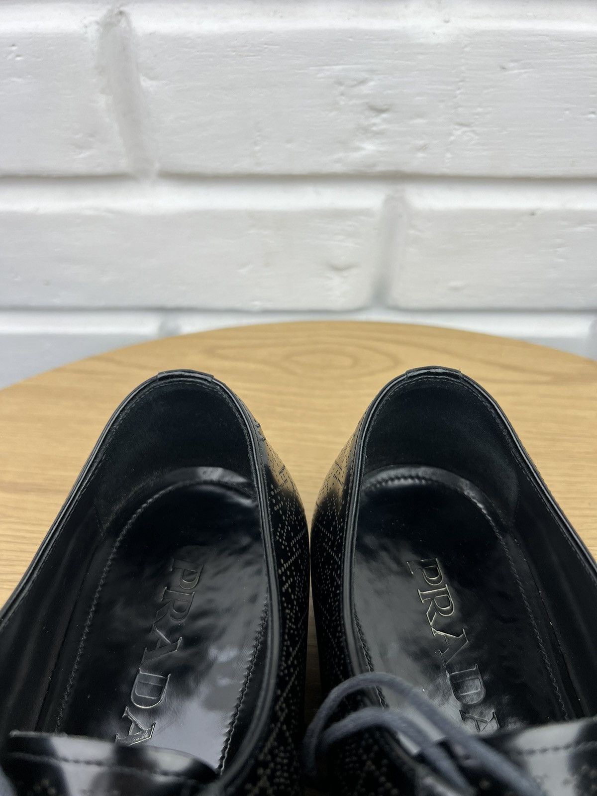 Prada PRADA MILANO Derby Leather Shoes Pattern Black Men’s Size US 8.5 / EU 41-42 - 13 Thumbnail