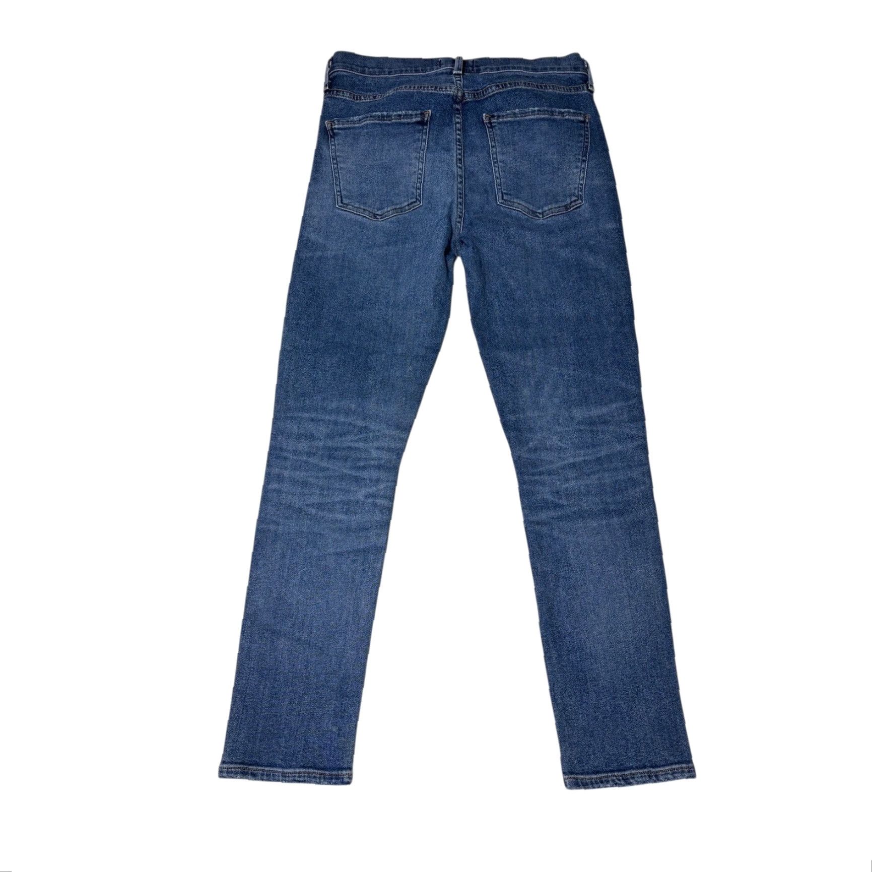 Agolde AGOLDE Jeans Women Medium Blue Denim Zip Button 5-Pocket Slim Rise Mid 27 Waist 27x26 Skinn y Crop Distressed Casual Type: Jeans Size 27" / US 4 / IT 40 - 7 Thumbnail