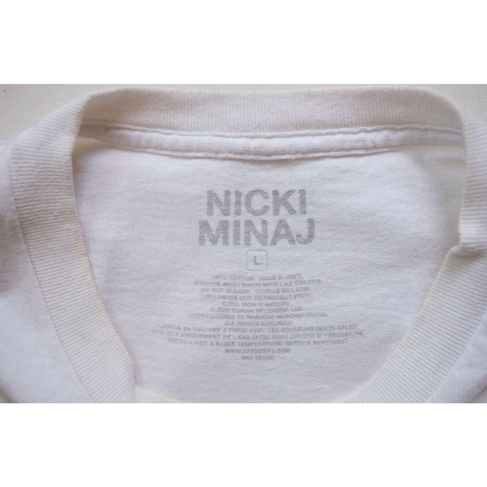 Vintage VINTAGE Nicki Minaj 90s Retro Rap Tee White T Shirt L Men Graphic Print Hip Hop Tour Music Shirt Size US L / EU 52-54 / 3 - 5 Thumbnail