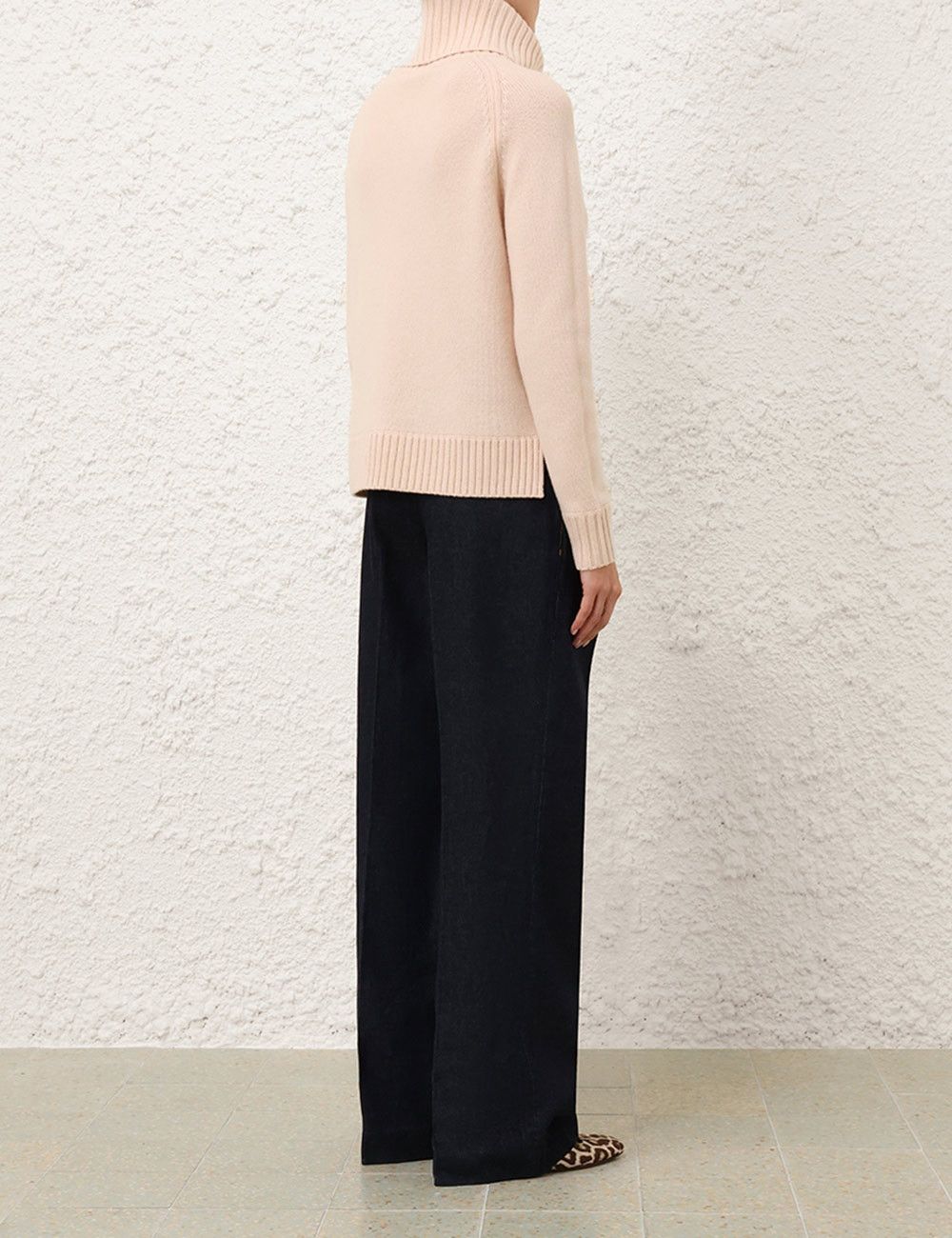 Zimmermann oc11z0825 Funnel Neck Sweater in Macadamia Size L / US 10 / IT 46 - 4 Thumbnail