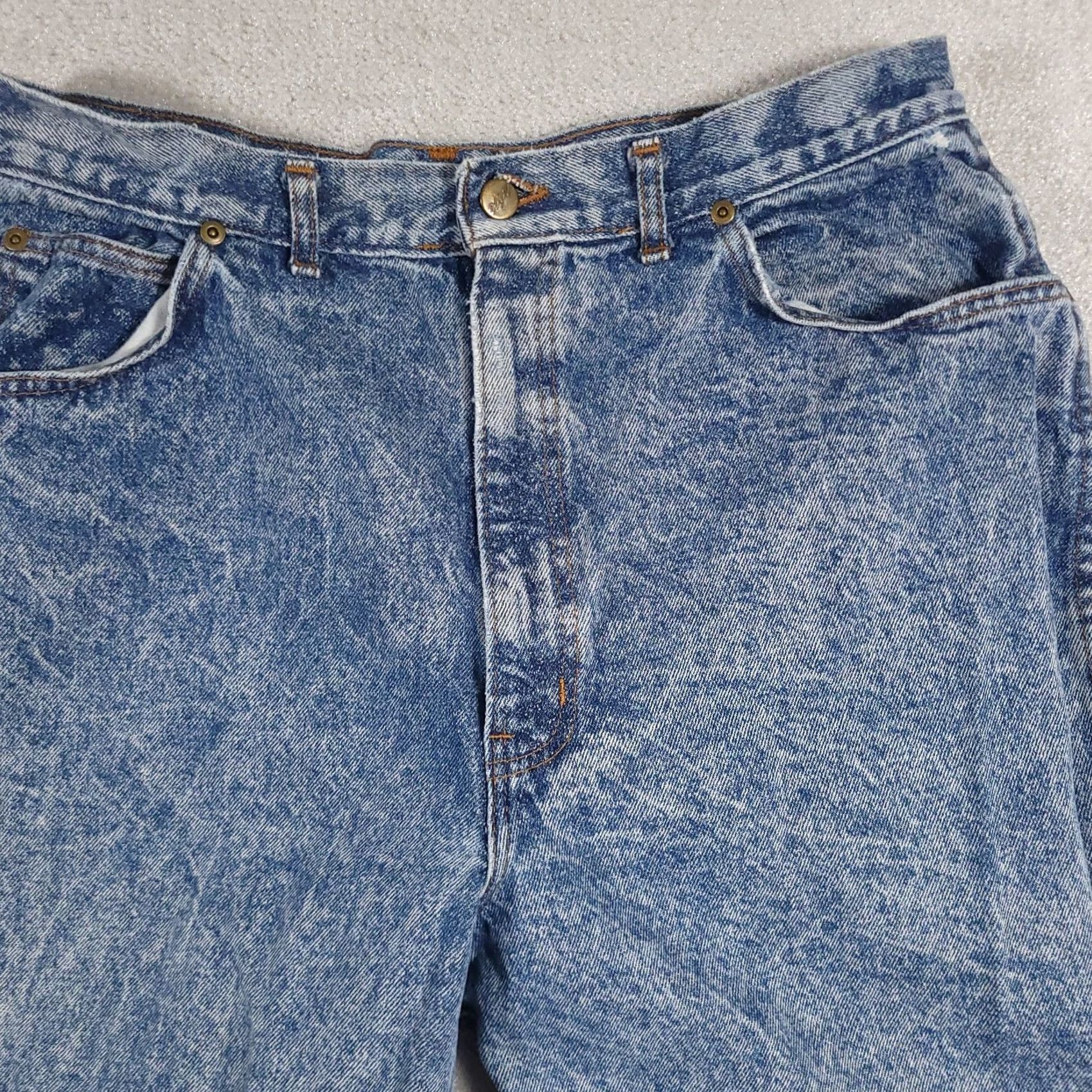 Vintage VINTAGE Chic Jeans Womens 14 Blue High Waisted Acid Wash Tapered Mom Denim 80s 90s USA Size 36" / US 14 / IT 50 - 3 Thumbnail