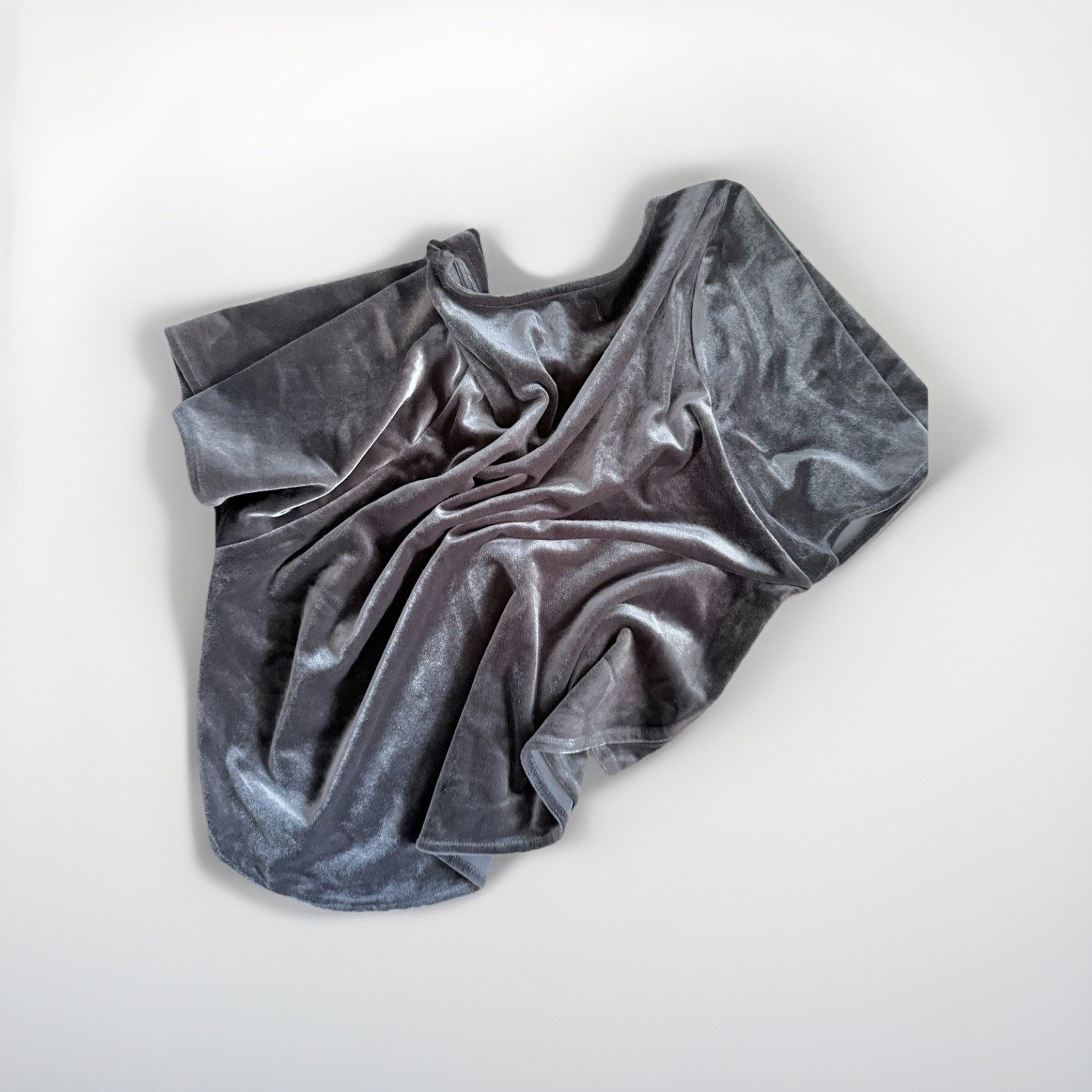 Madewell MADEWELL Velvet Butterfly Top Women's XS Gray Short Sleeve Size XS / US 0-2 / IT 36-38 - 5 Thumbnail