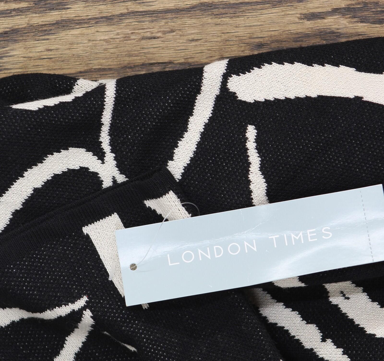 Other Nwt London Times Sleeve Mini Sweater Dress Black / White L Size L / US 10 / IT 46 - 4 Thumbnail
