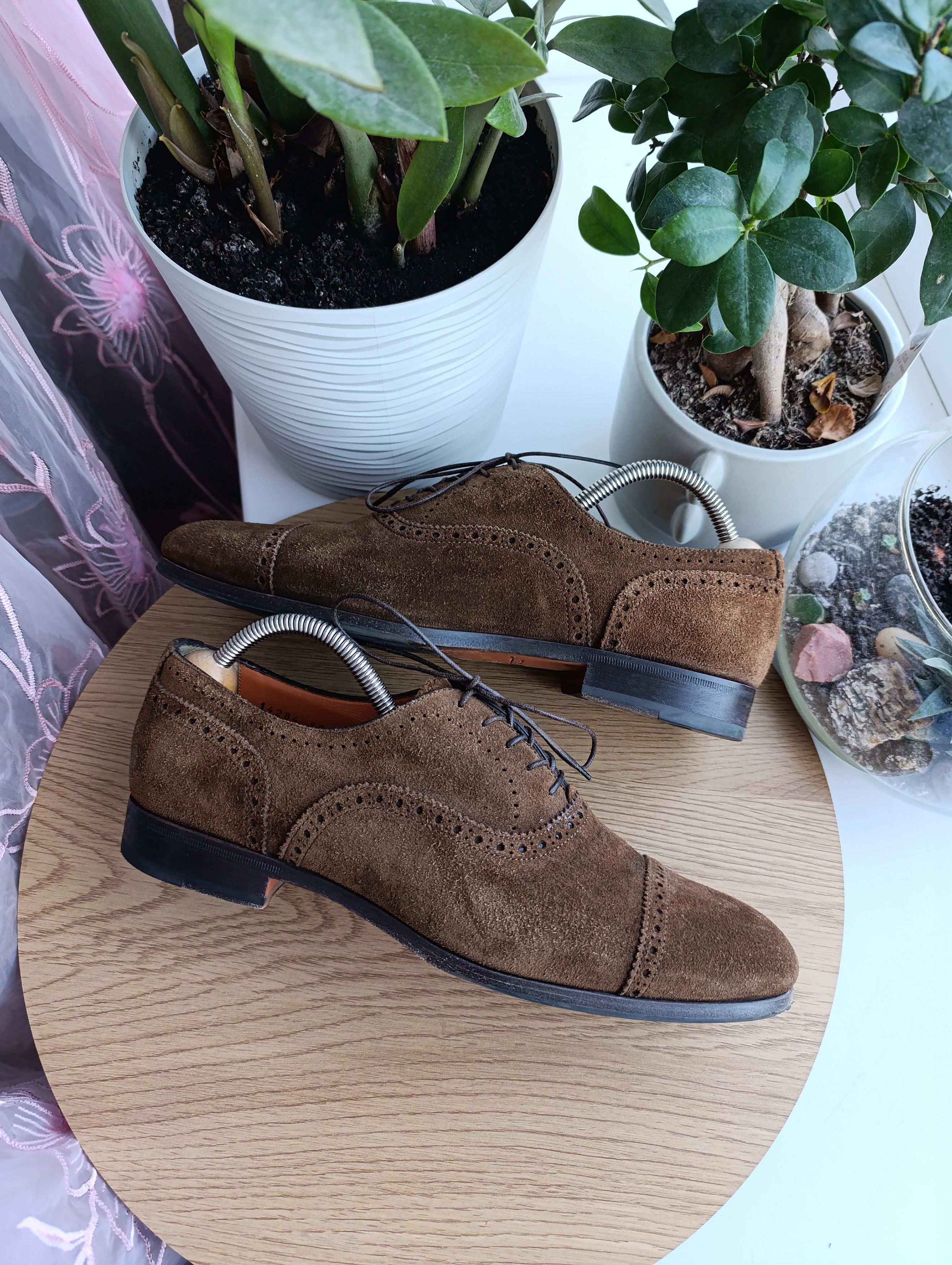 Designer × Santoni SANTONI MENS SUIDE OXFORD Size US 8.5 / EU 41-42 - 1 Thumbnail