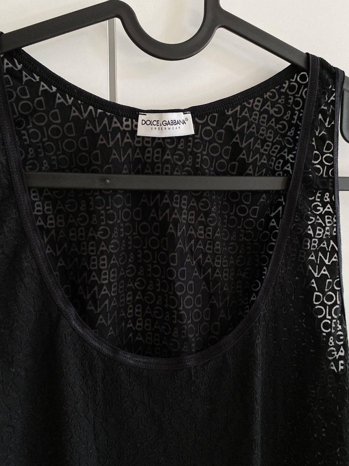Dolce & Gabbana Dolce&Gabbana Black Tank Top Monogram Size M / US 6-8 / IT 42-44 - 4 Thumbnail