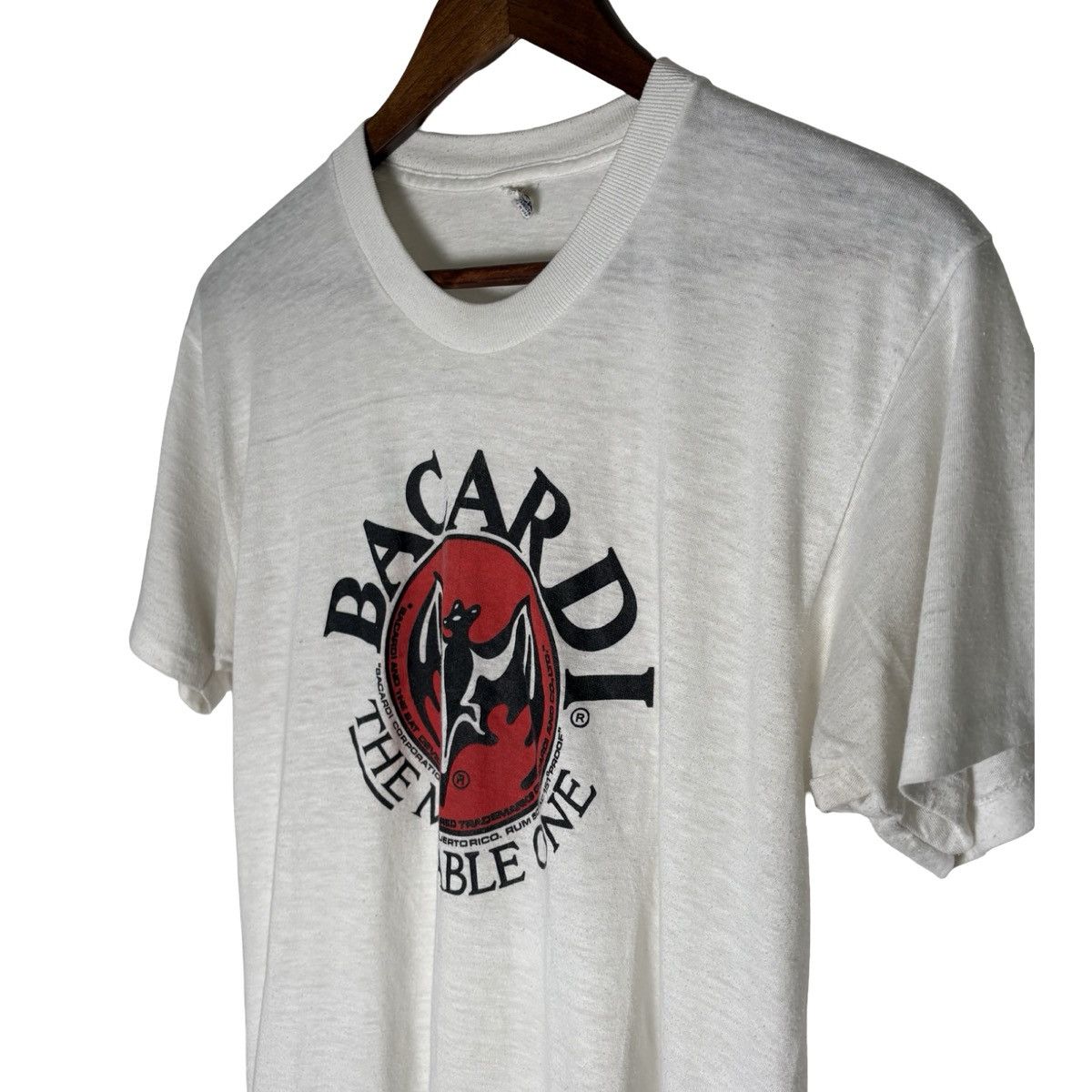 Other Vintage Bacardi Bat Logo T Shirt Paper Thin Men's L Bar Size US L / EU 52-54 / 3 - 2 Thumbnail