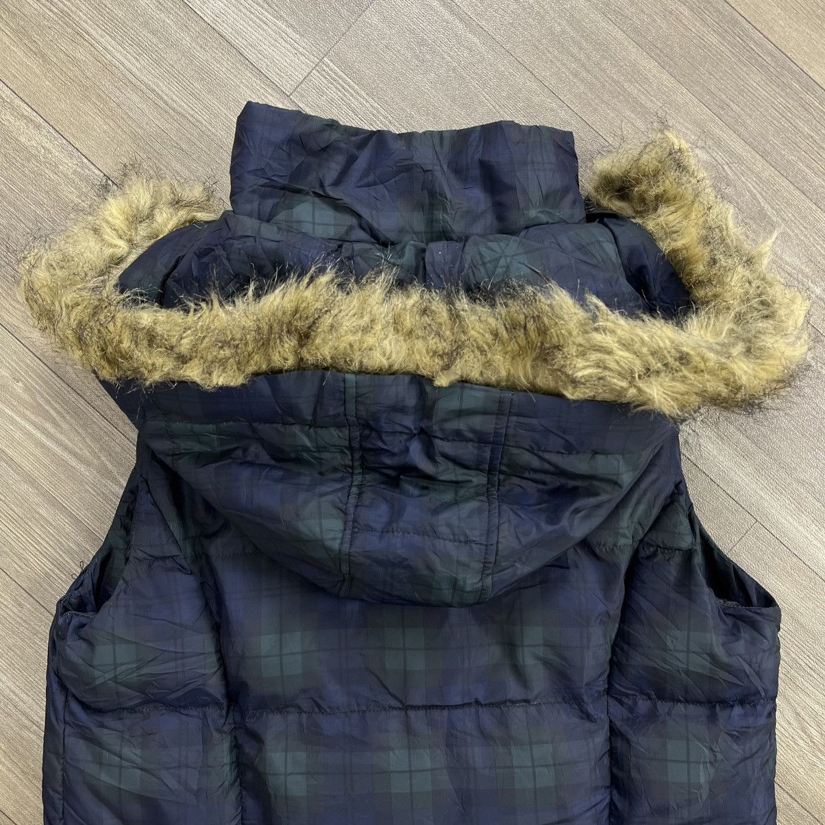 If Six Was Nine 2000s Goa Style Plaid Down Jacket Fur Vest Size US M / EU 48-50 / 2 - 15 Thumbnail