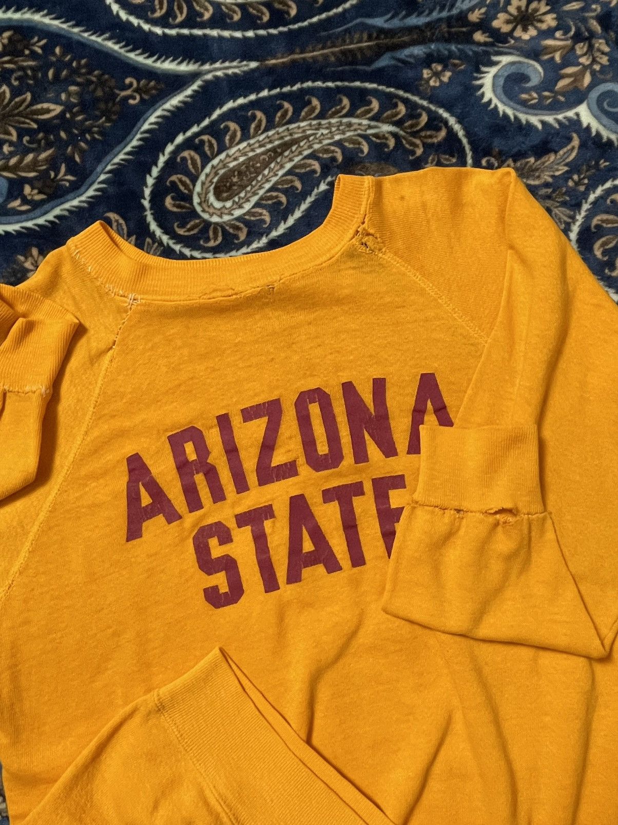 Japanese Brand × Vintage 1970s Arizona State Distressed Sweatshirt Size US M / EU 48-50 / 2 - 4 Thumbnail