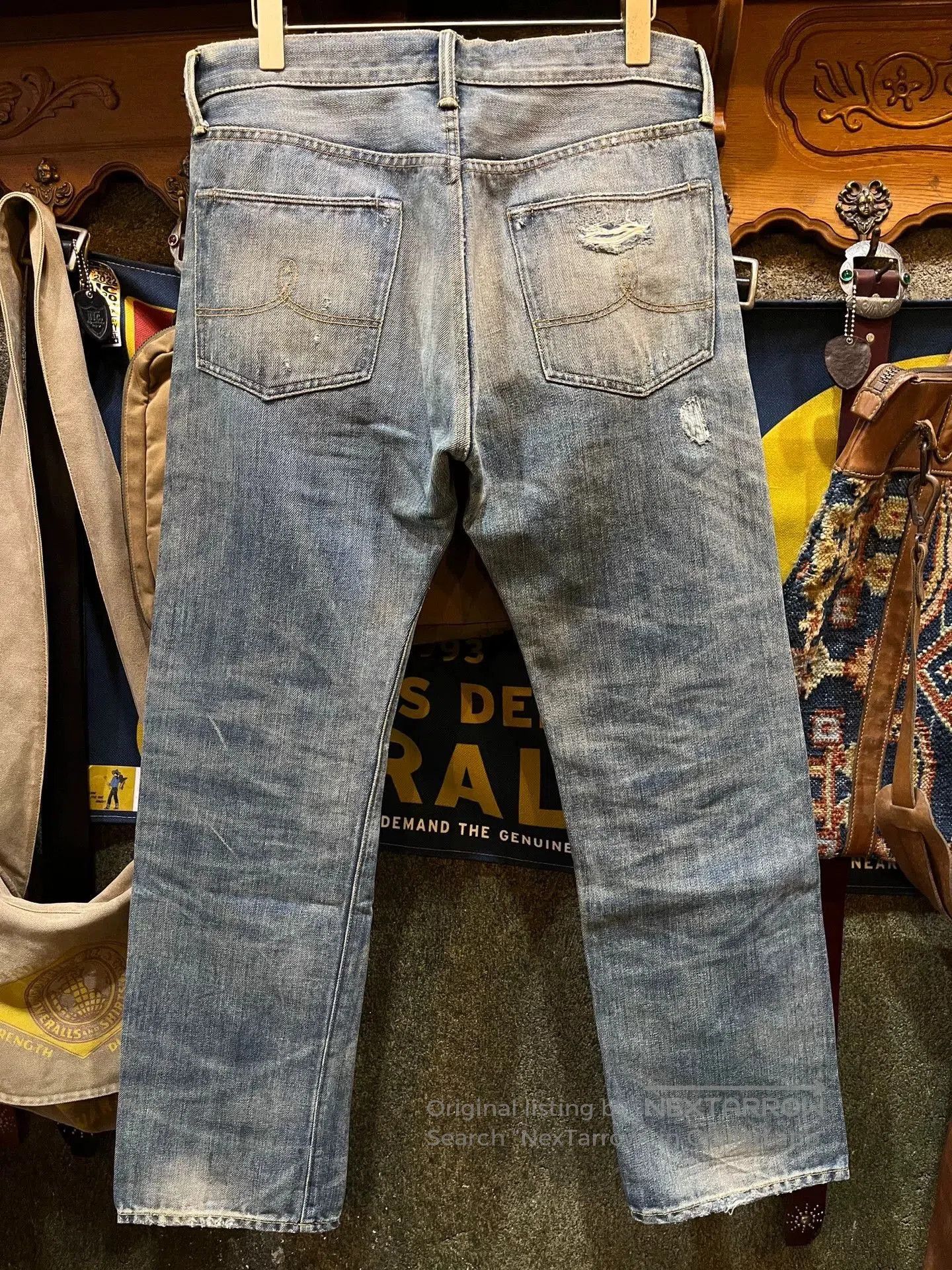 RRL Ralph Lauren distressed denim jeans from double rl polo. Size US 32 / EU 48 - 2 Thumbnail