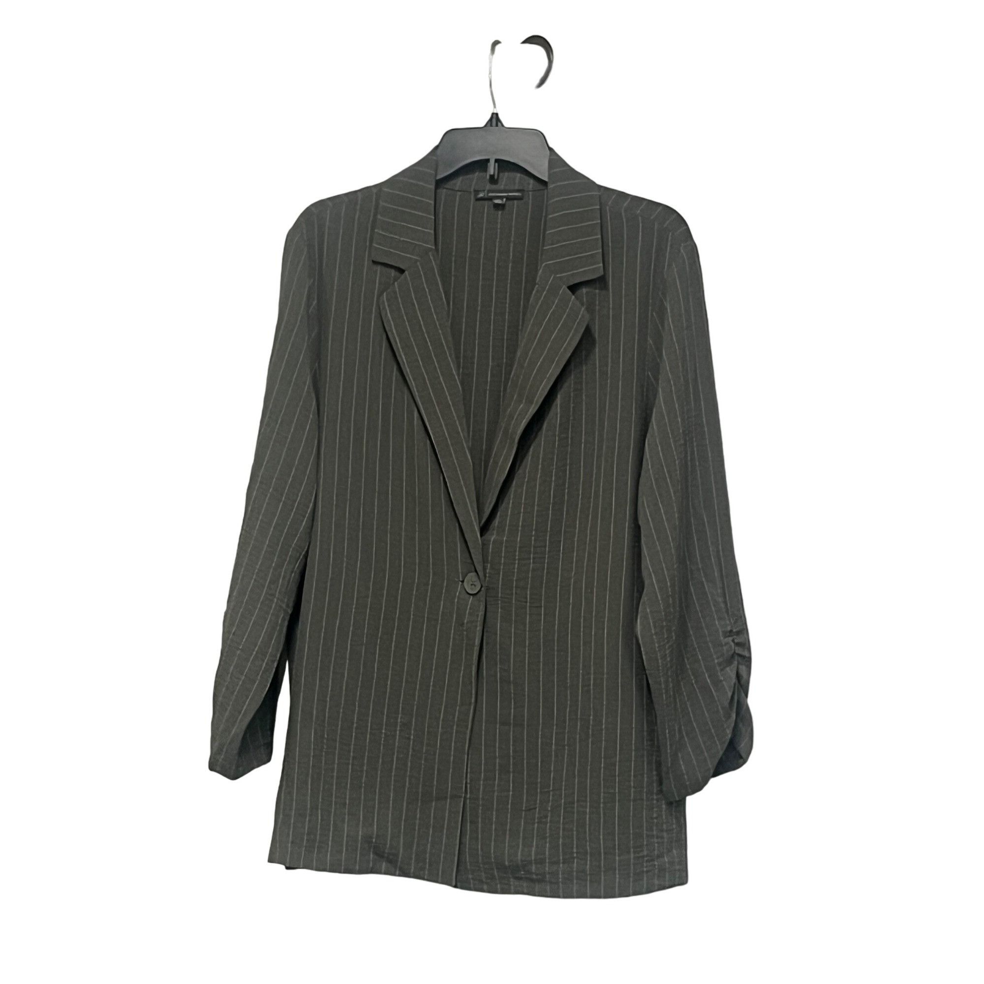 Adrianna Papell Adrianna Papell Pinstripe One Button Jacket In Park Green/iv Size XL / US 12-14 / IT 48-50 - 3 Thumbnail