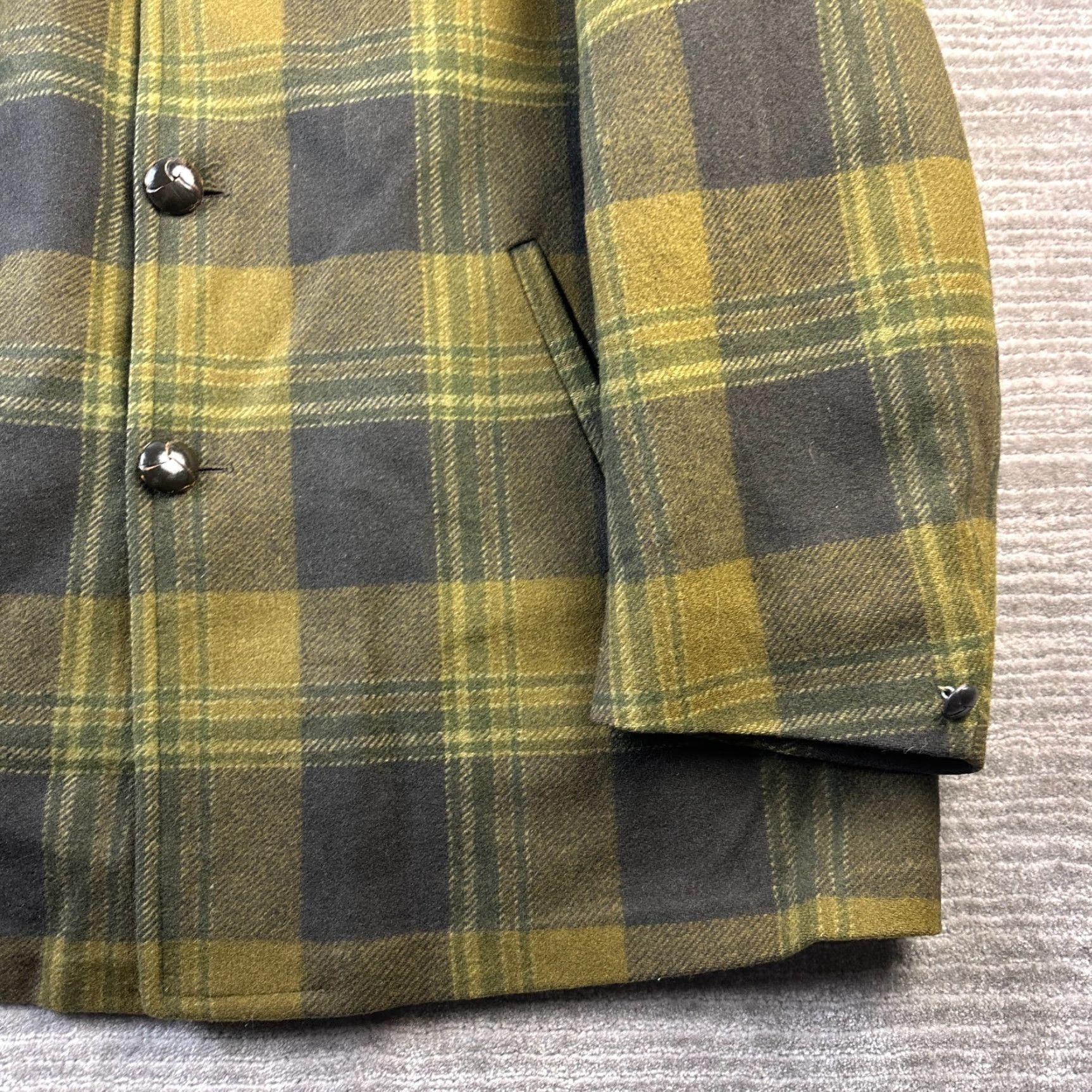 Pendleton VINTAGE Pendleton Jacket Mens XL Green Plaid Coat Chore Wool Size US XL / EU 56 / 4 - 6 Thumbnail