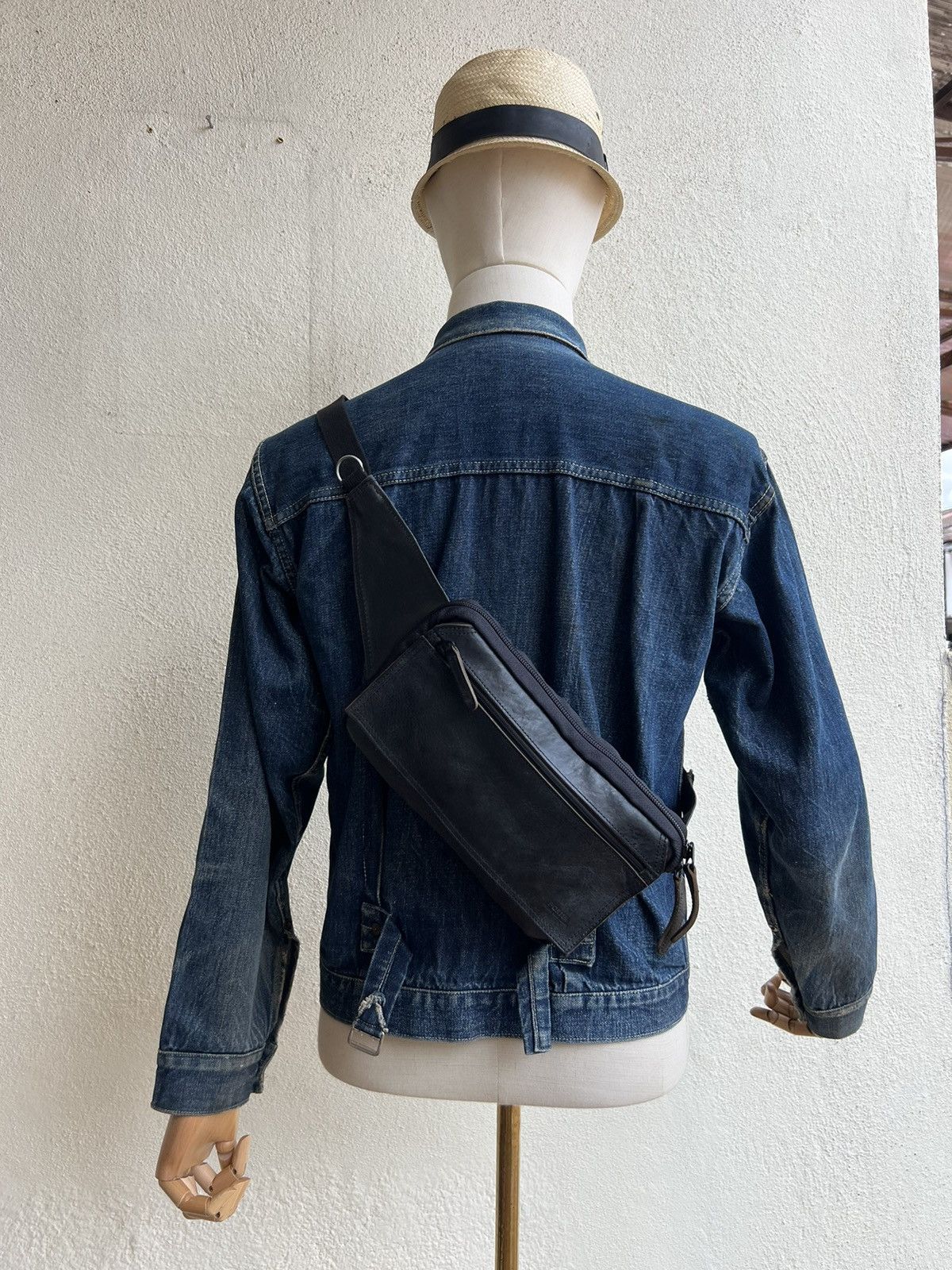 Porter RARE! Porter by Yoshida Waxed Canvas Leather Chest Bag Size ONE SIZE - 23 Thumbnail